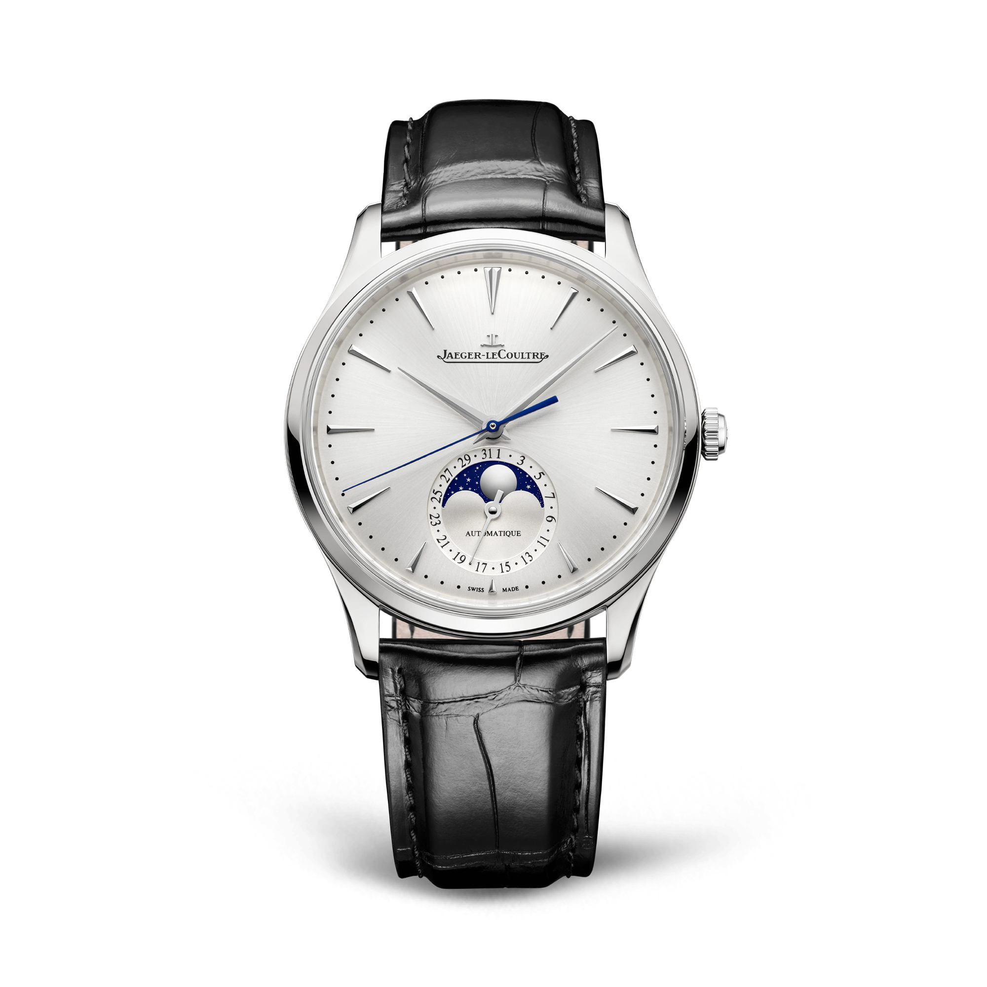 Jaeger-LeCoultre Master Ultra Thin Moon 39 39mm, Silver Dial, Baton Numerals_1