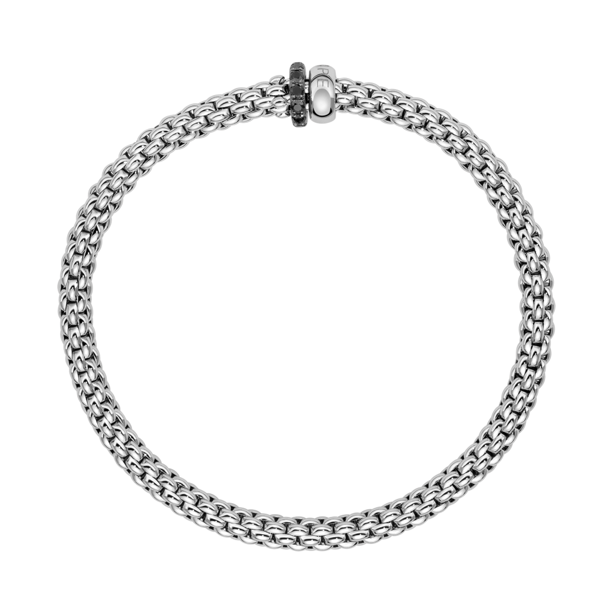 Fope Solo Flex-It Black Diamond Bracelet Brilliant Cut, Pavé Set_2