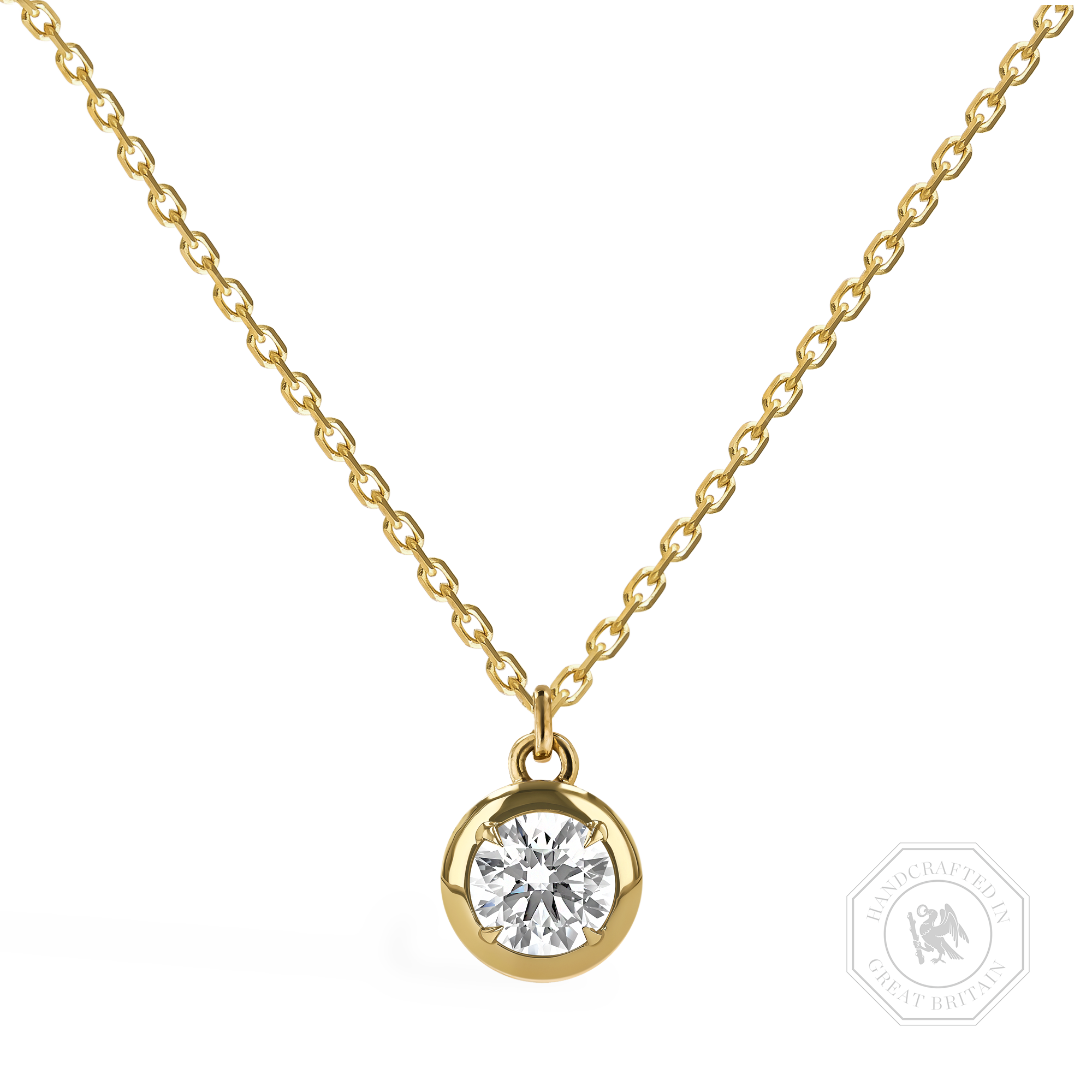 Skimming Stone 1.00ct Diamond Pendant Brilliant cut, Claw set_1