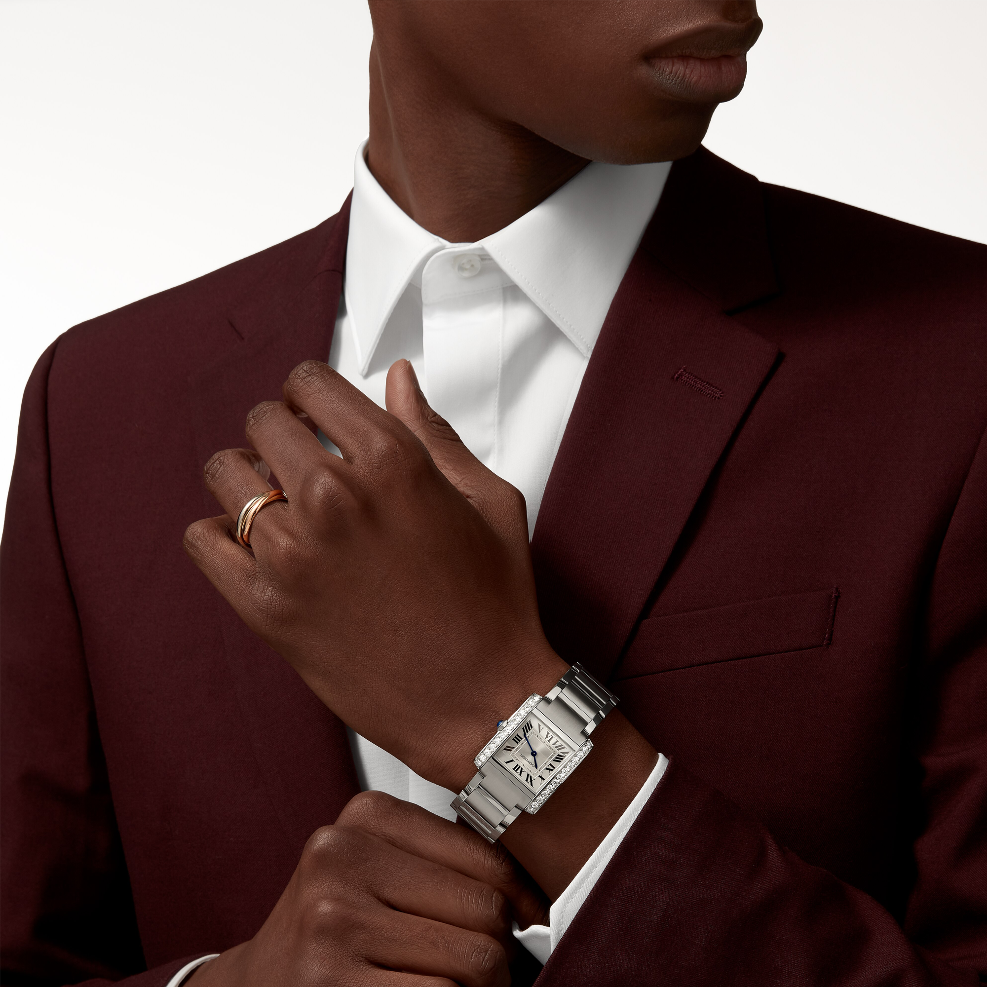 Cartier Tank Française 27mm, Silver Dial, Roman Numerals_8