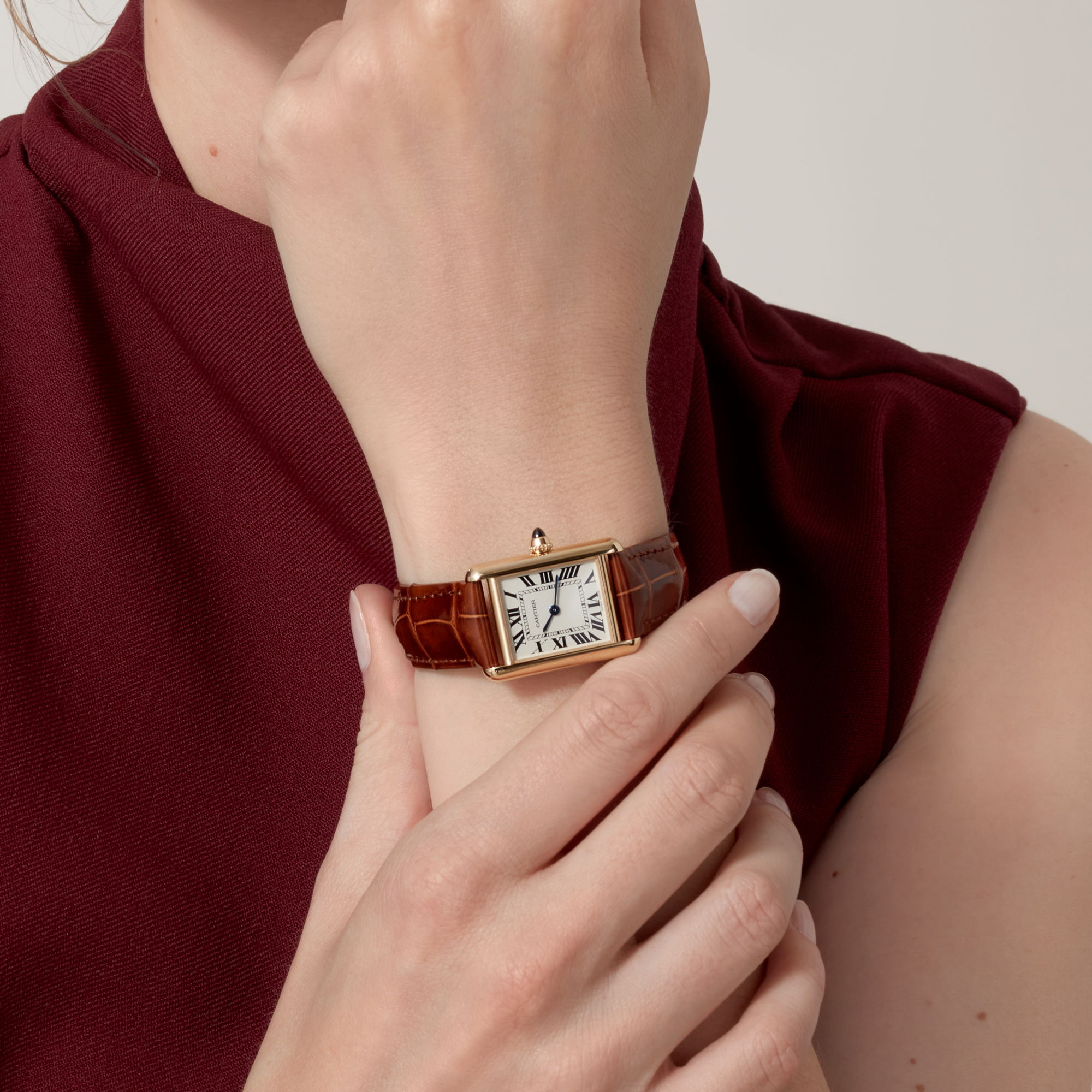 Cartier Tank Louis Cartier Small, Silver Dial, Roman Numerals_10