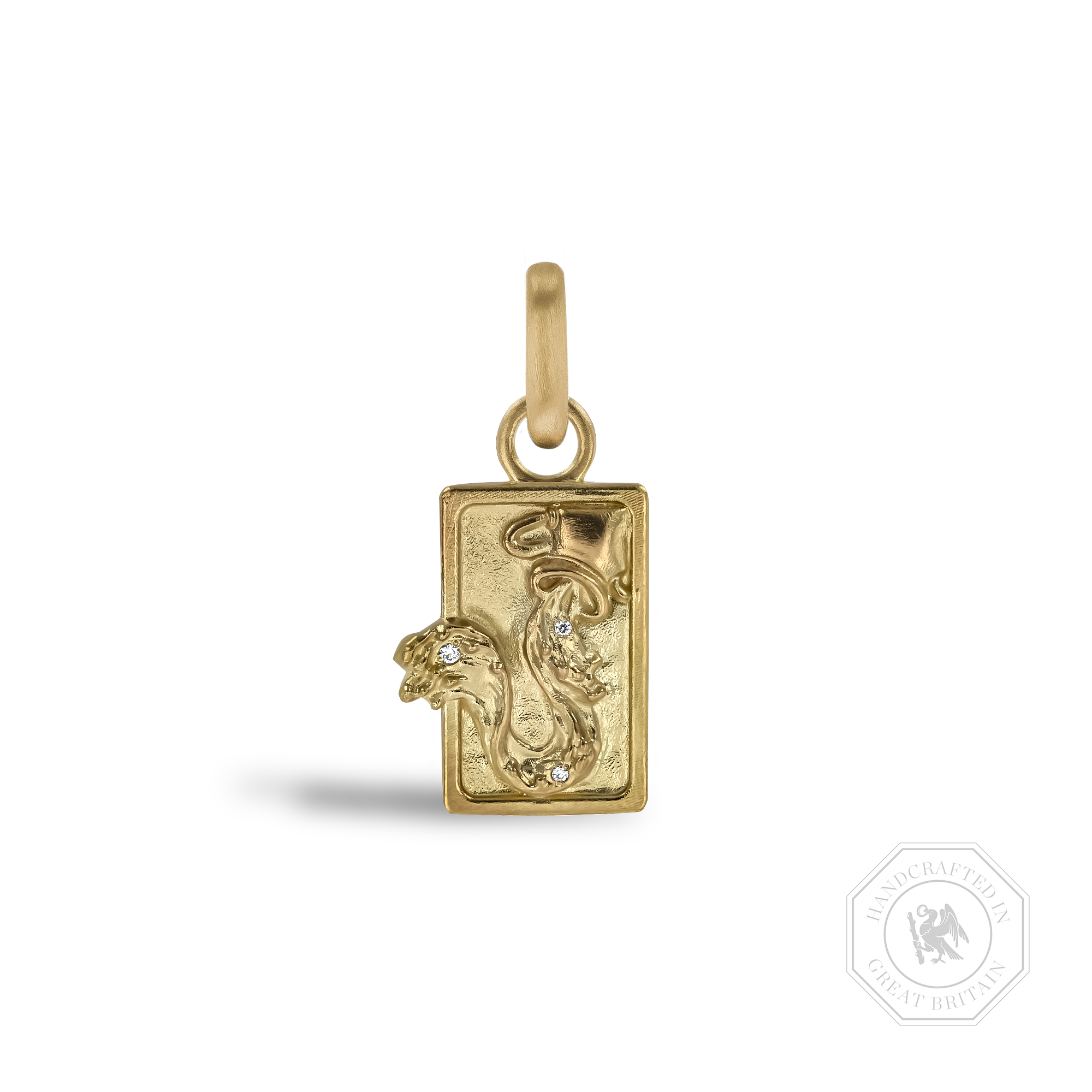 Zodiac Diamond Aquarius Pendant Charm Brilliant cut, Claw set_1
