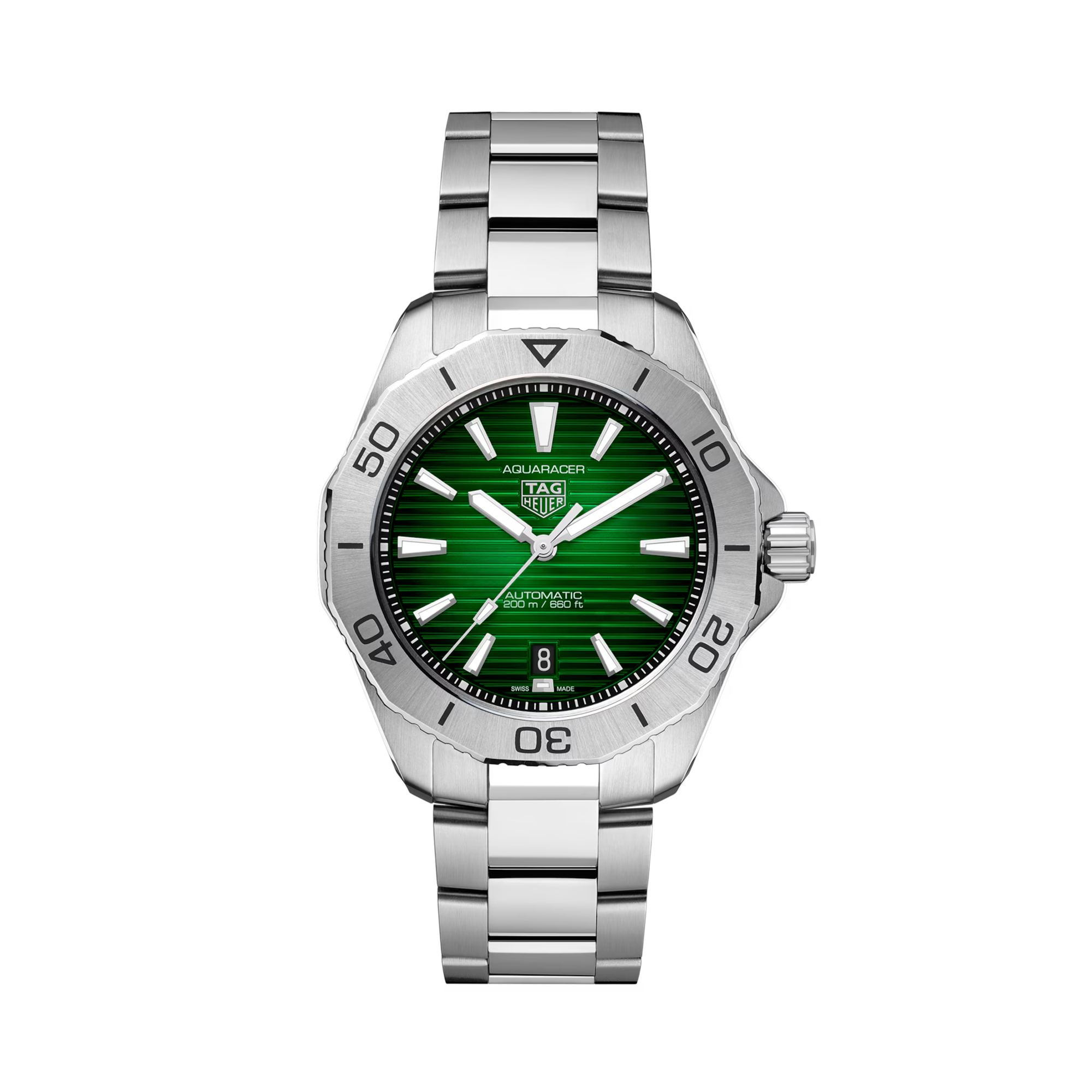 Tag Heuer Aquaracer Professional 200 40mm, Green Dial, Baton Numerals_1