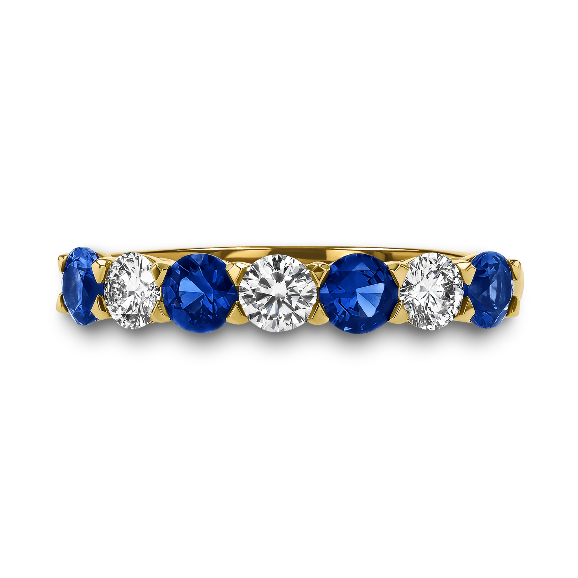 Seven Stone Sapphire and Diamond Ring Brilliant cut, Claw set_2