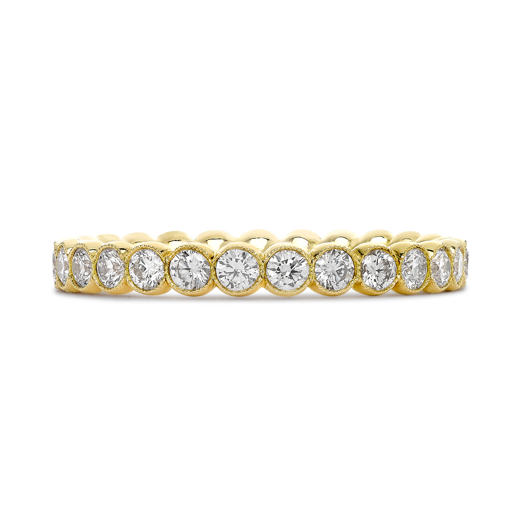 Diamond Dot 0.97ct Full Eternity Ring Brilliant Cut, Millegrain Set_2