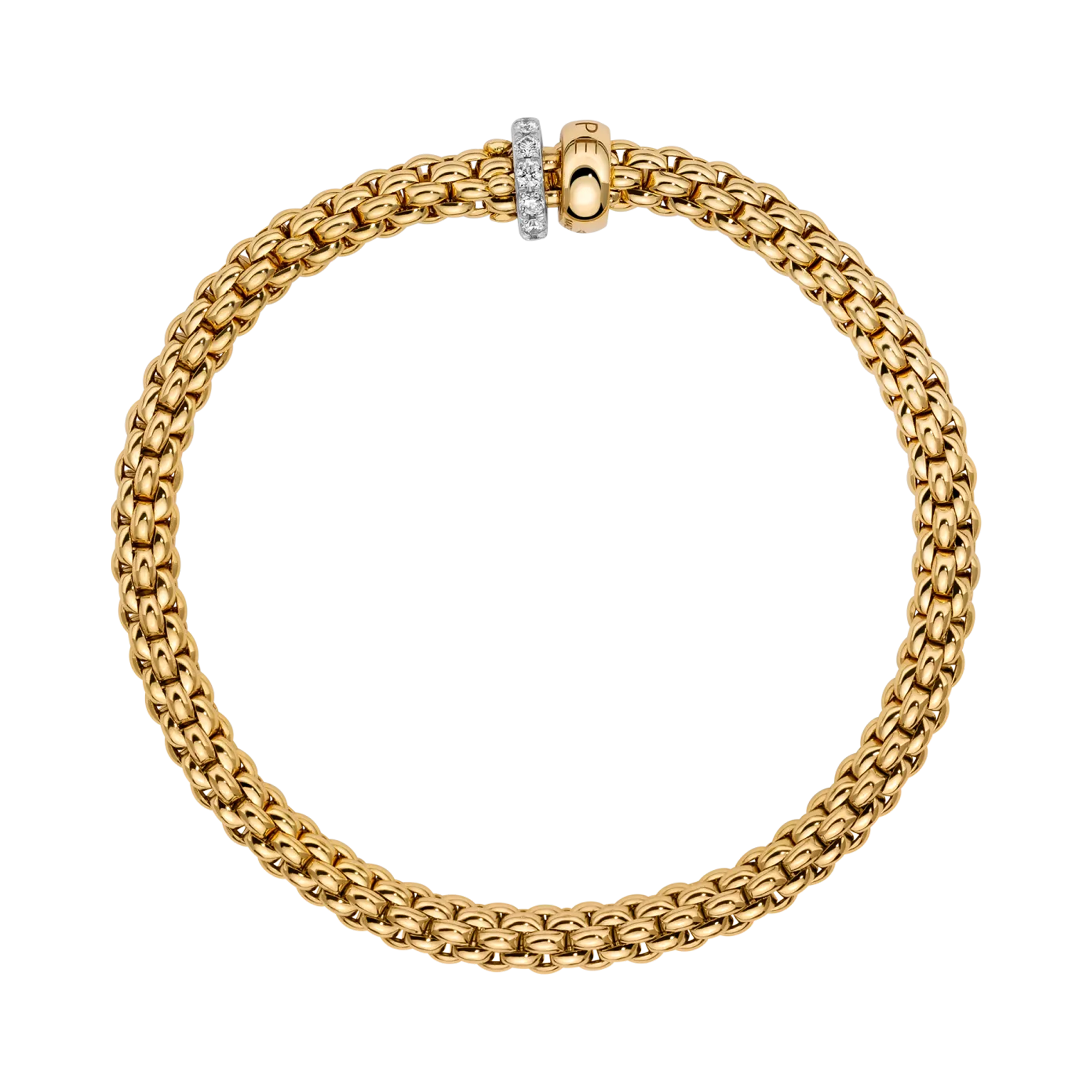 FOPE Solo flex'it Diamond Bracelet Round Brilliant Cut, Rubover Set_2