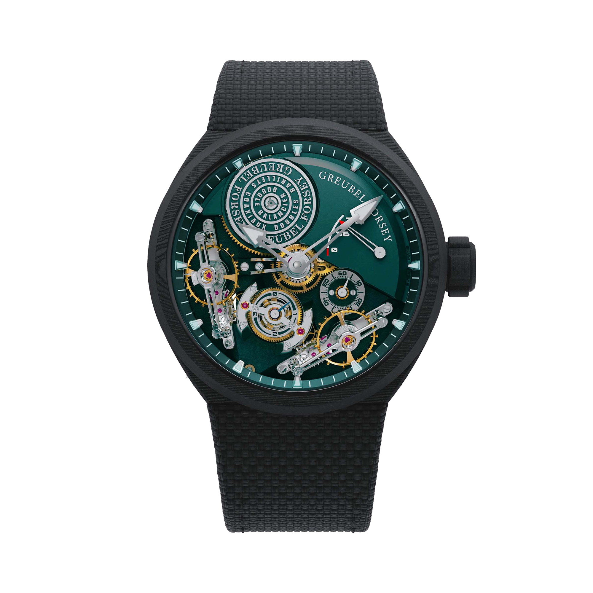 Gruebel Forsey Double Balancier Convexe 42mm, Black Dial, Baton Numerals_1