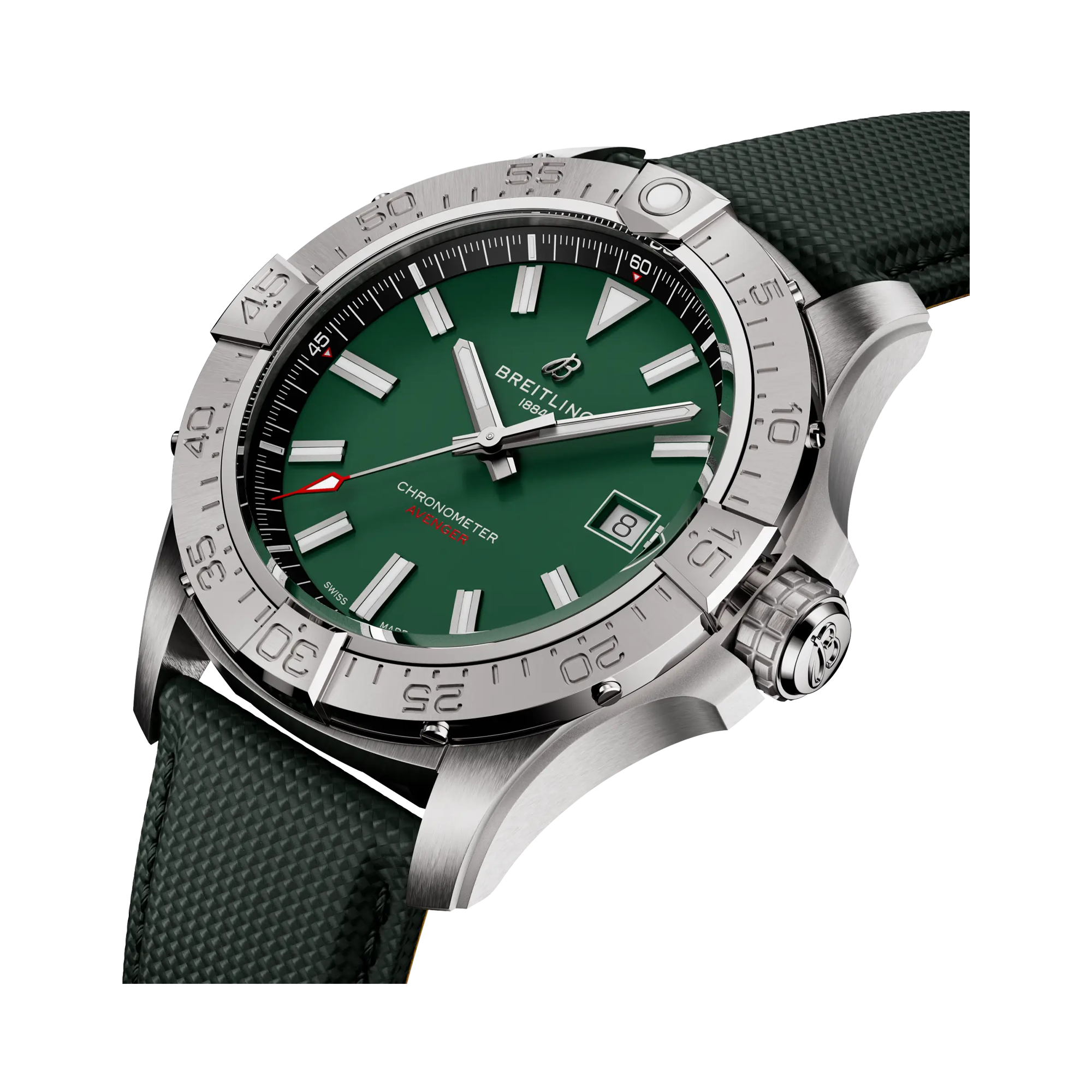 Breitling Avenger 42mm, Green Dial, Baton Numerals_2