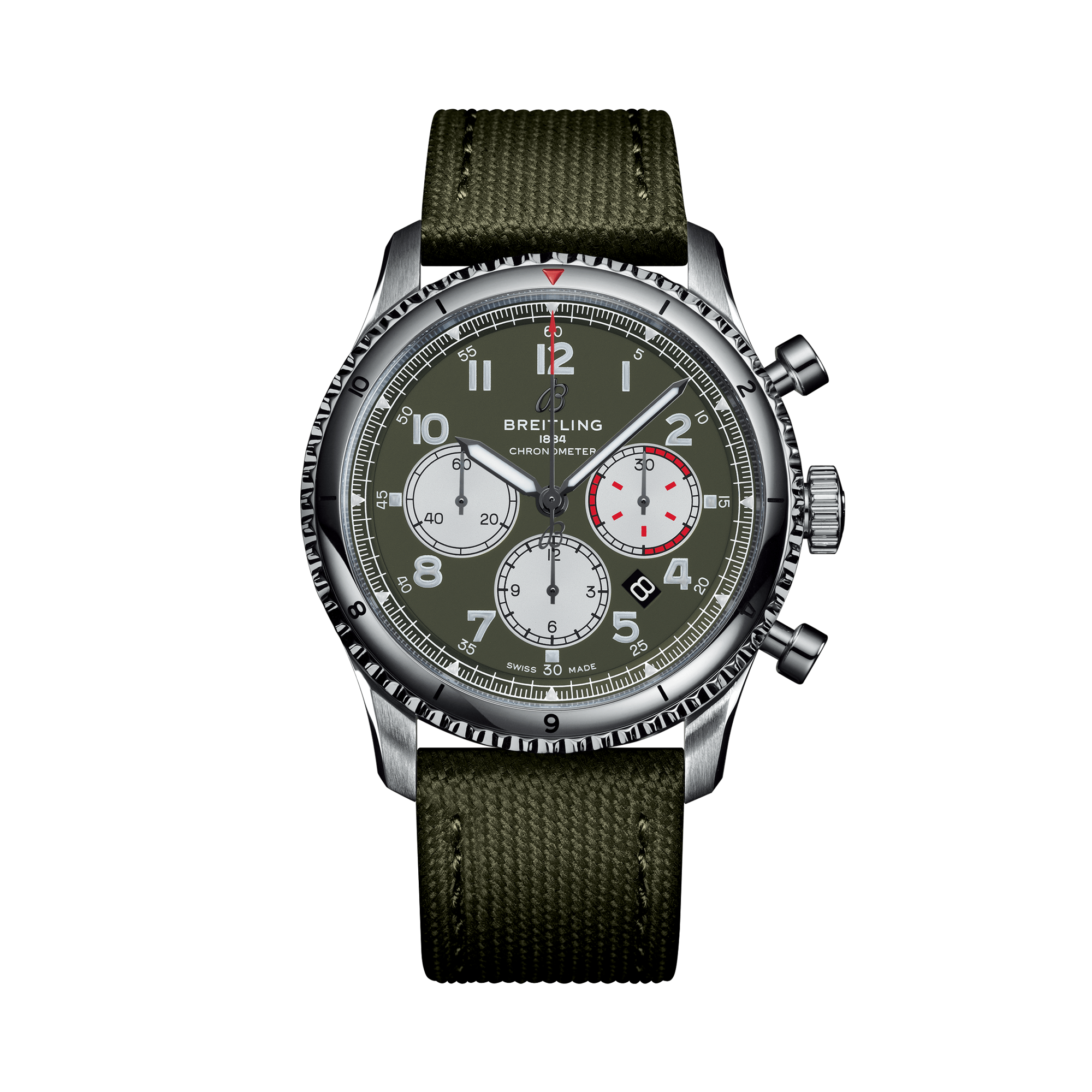 Breitling Aviatior 8 B01 Chronograph 43mm, Green Dial, Arabic Numerals_1