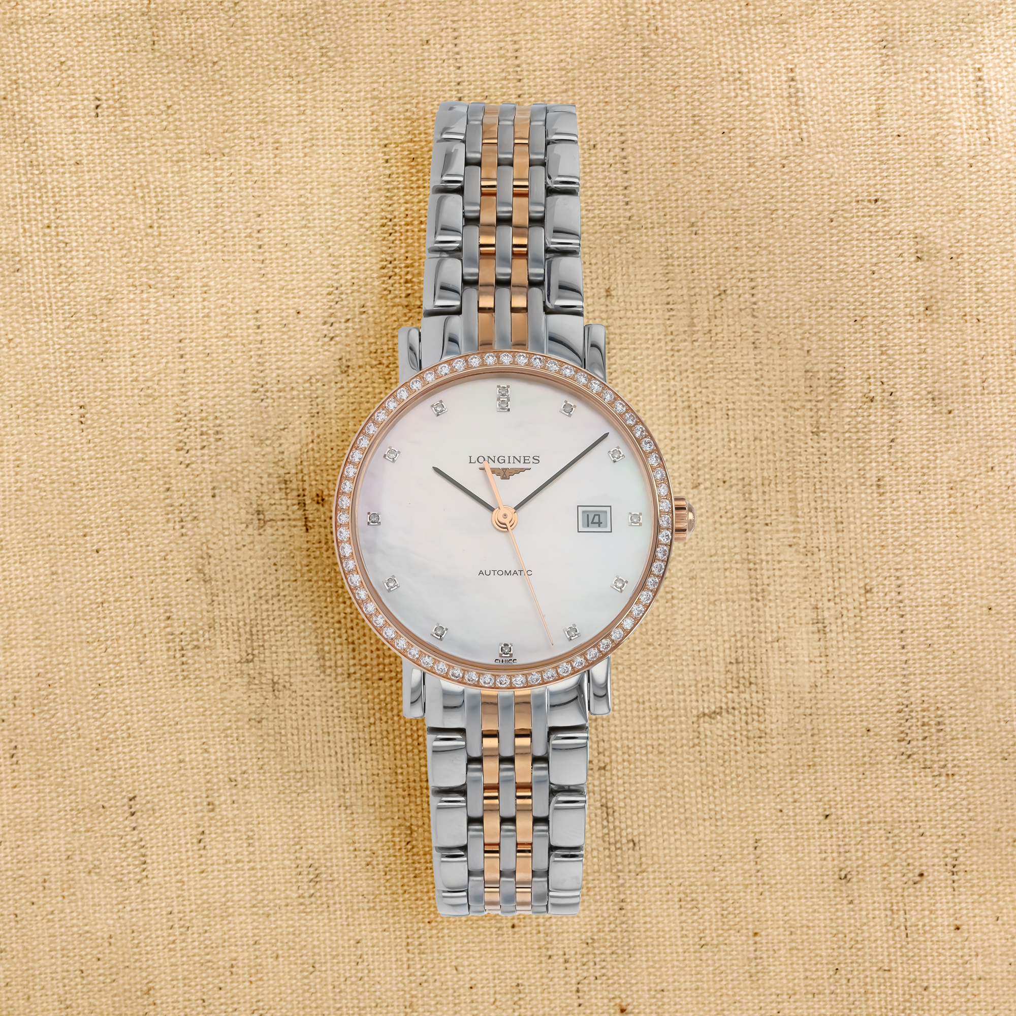 Pre-Owned Longines Elegant 29mm, Mother of Pearl Dial, Diamond Numerals_1