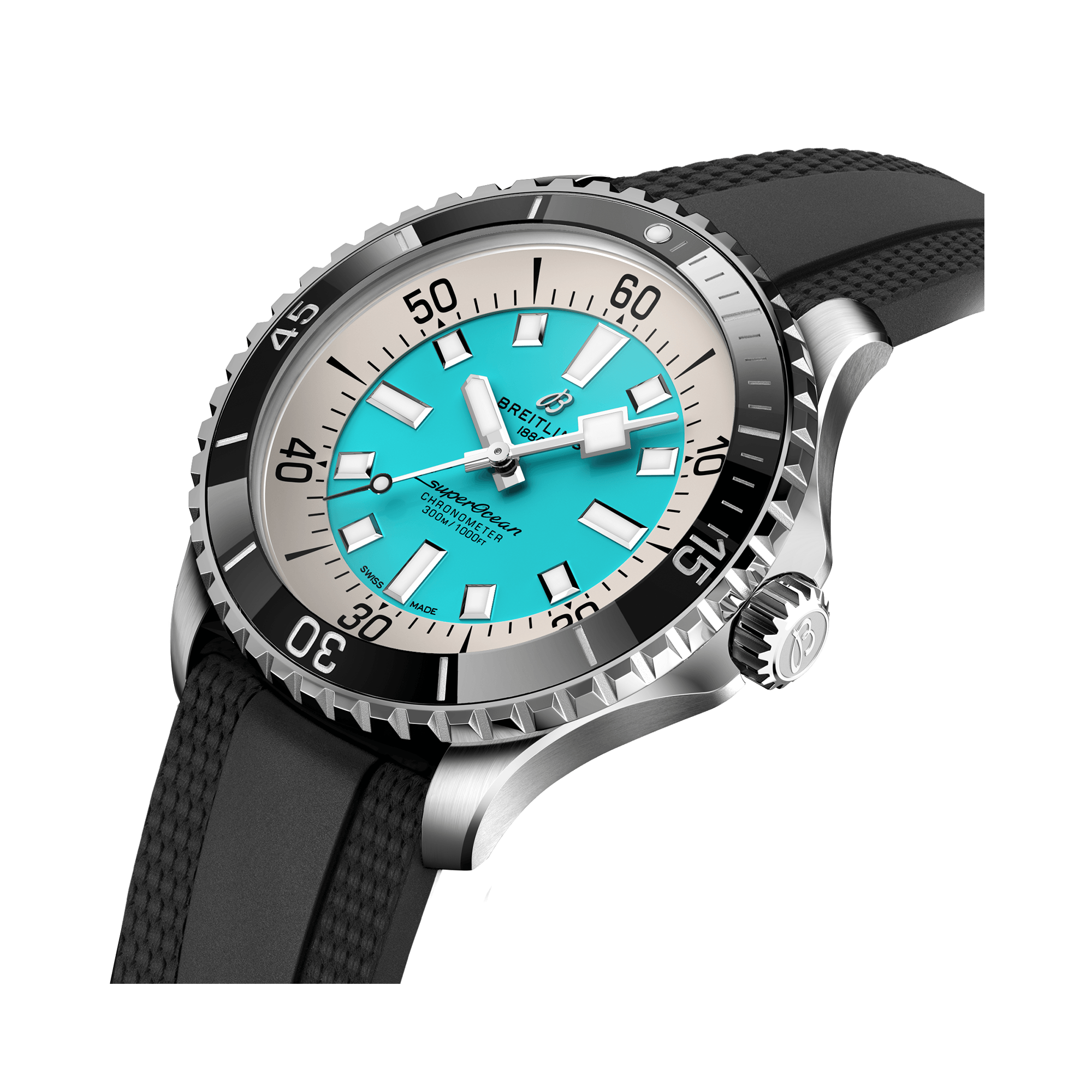 Breitling Superocean Automatic 44 44mm, Turquoise Dial, Arabic & Baton Numerals_3