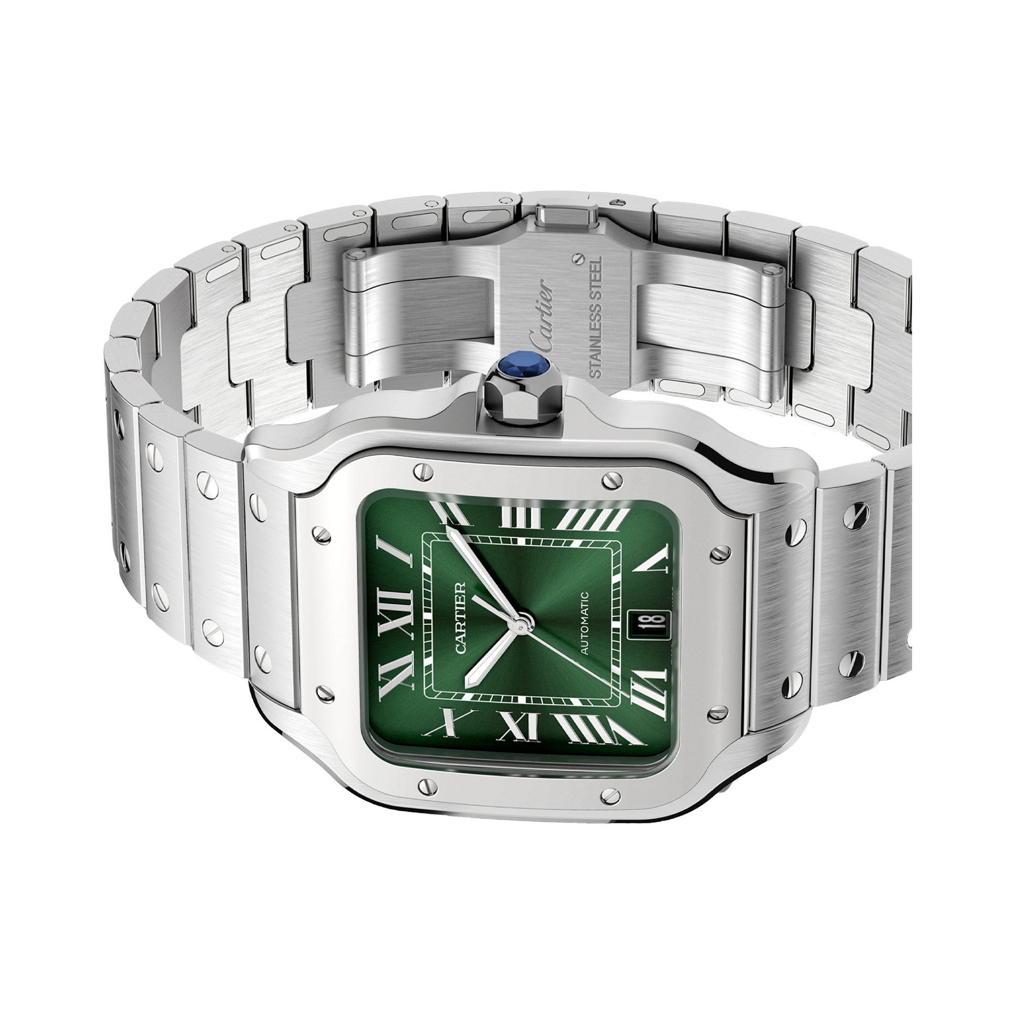 Cartier Santos de Cartier 40mm, Green Dial, Roman Numerals_5