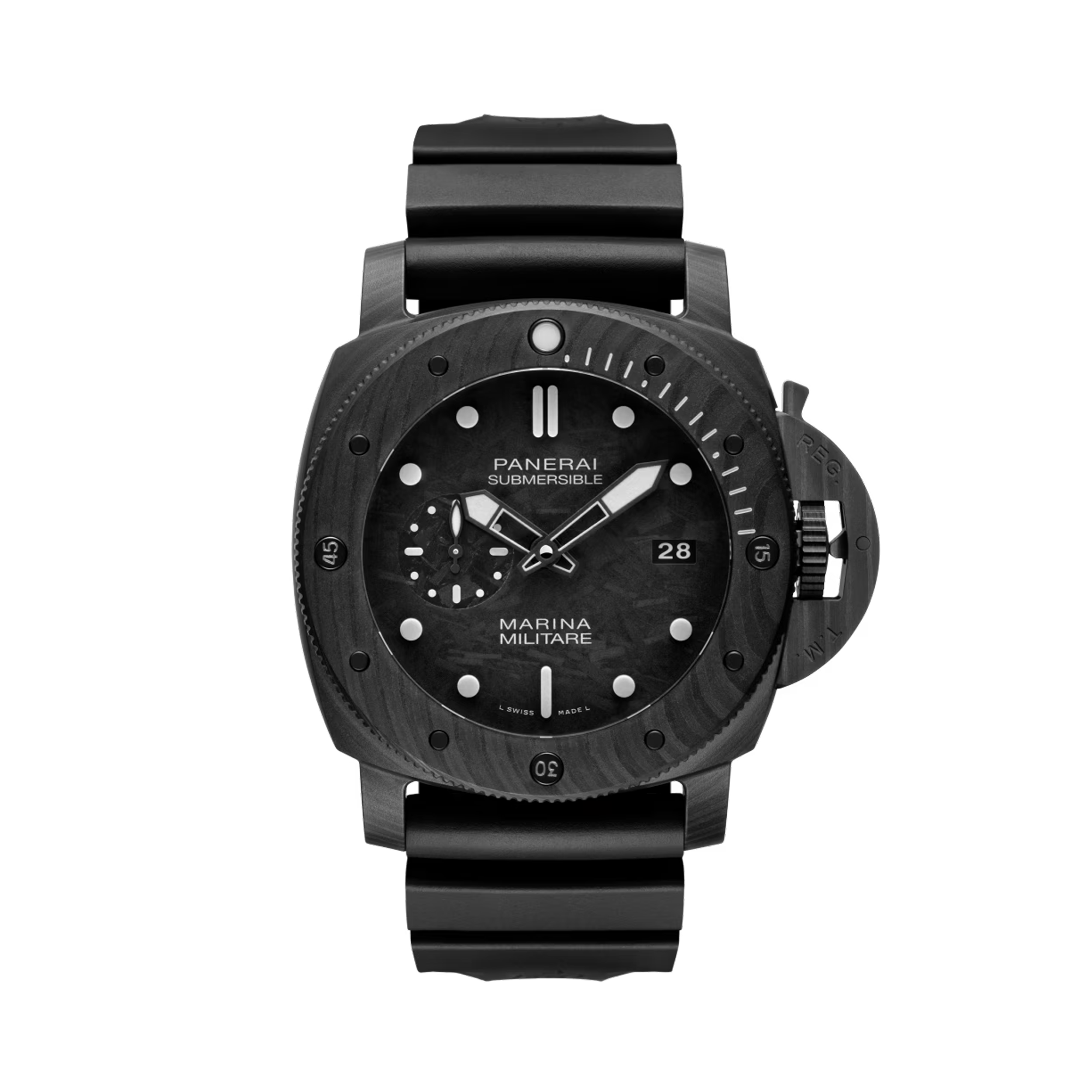 Panerai Submersible Marina Militare Carbotech™ 47mm,Black Dial, Baton Numerals_1