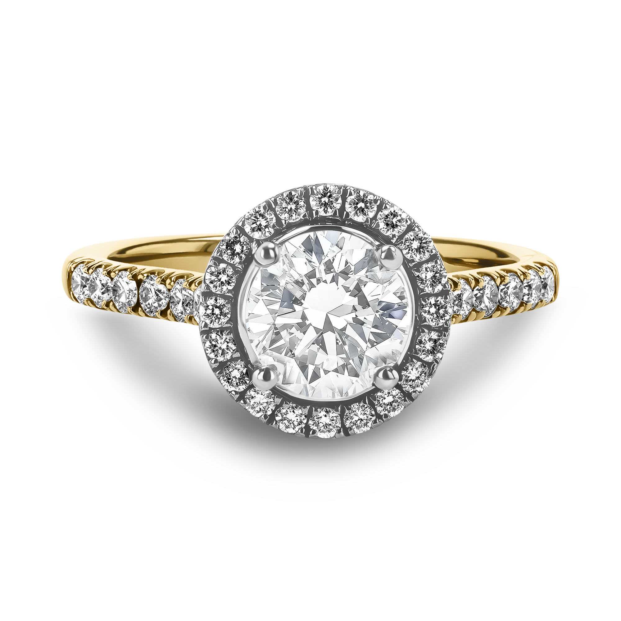 Celestial 1.01ct Brilliant Cut Diamond Cluster Ring Brilliant cut, Claw set_2