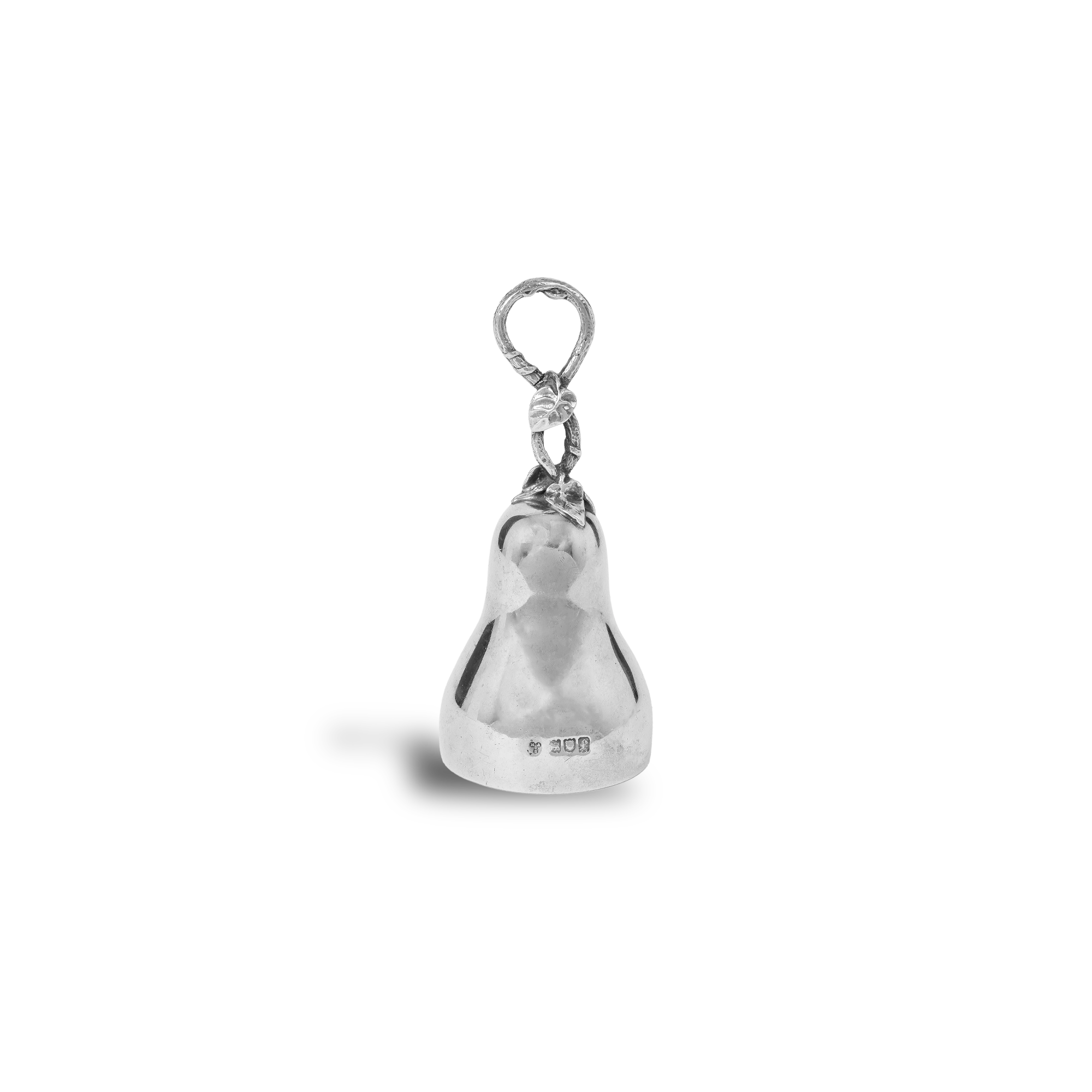 Victorian Silver Pear Shaped Table Bell Hallmarked London_1