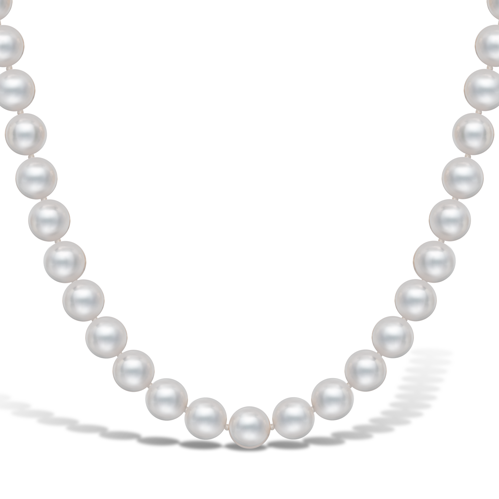 South Sea Pearl Necklace White Gold Speckled set Diamond Ball Clasp_2