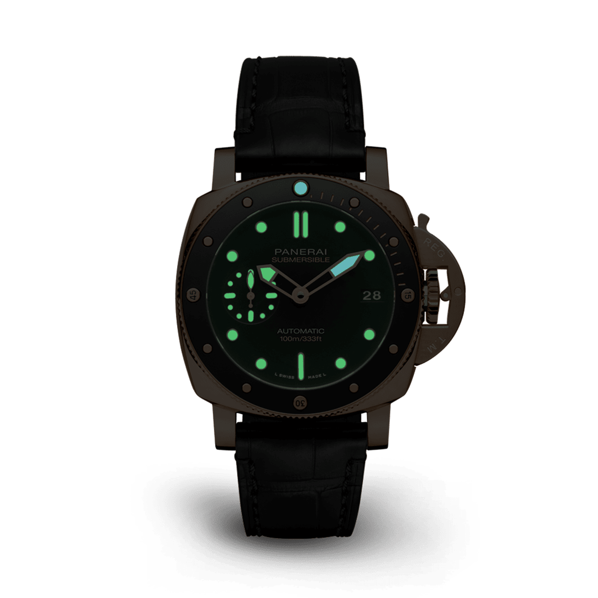 Panerai Submersible - 42mm Black Dial, Baton Numerals_3