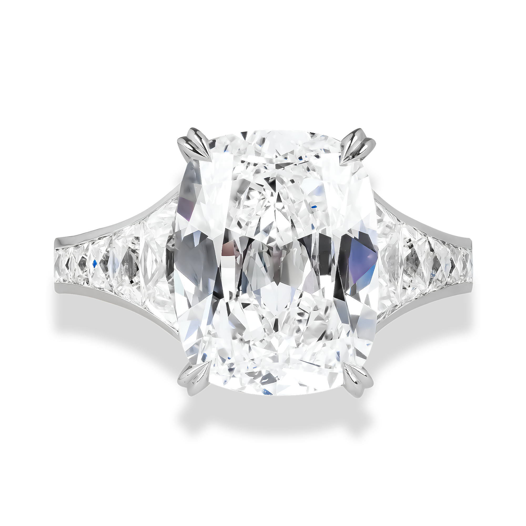 Masterpiece Pragnell Setting 5.02ct Diamond Ring Antique Cushion Cut, Claw Set_2