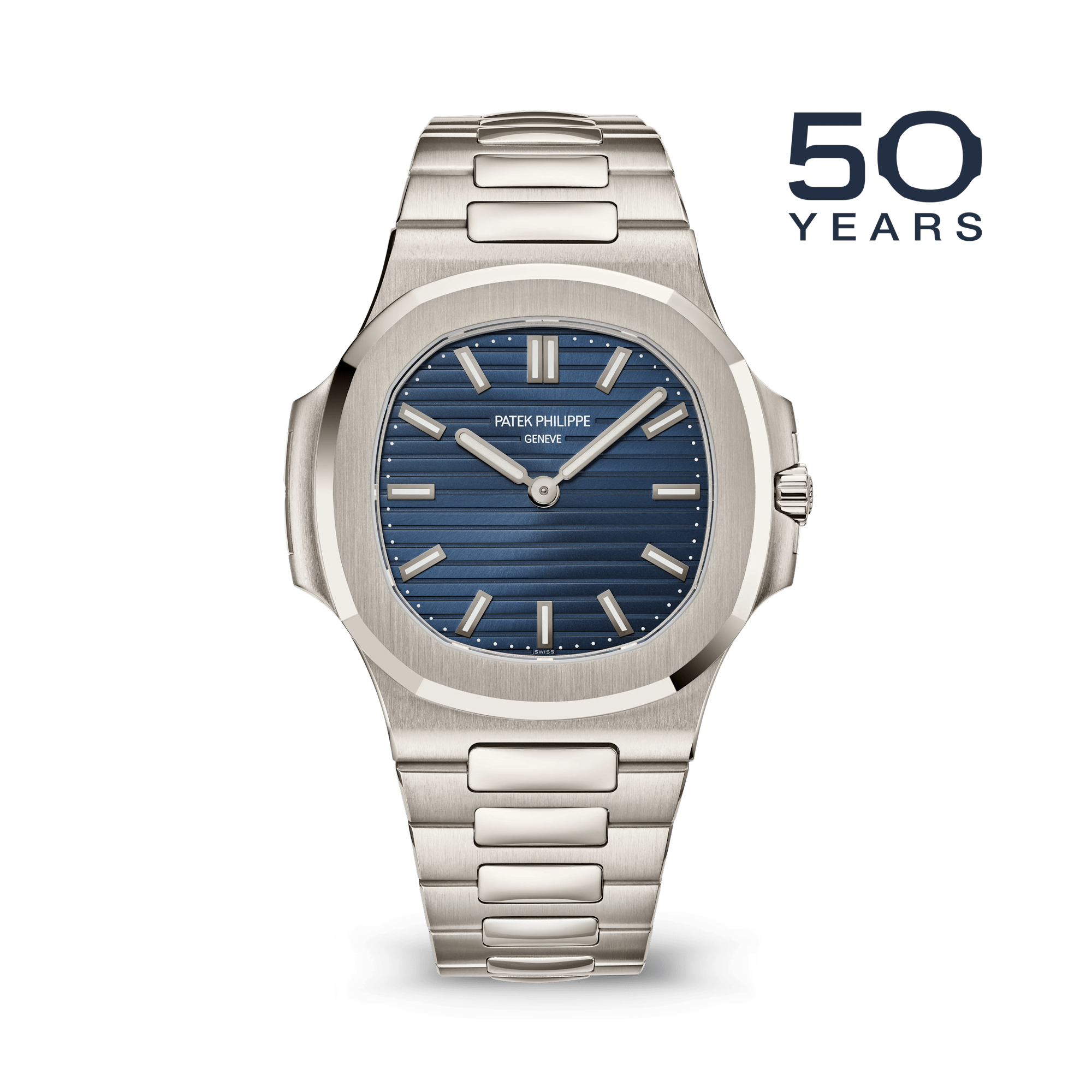 Patek Philippe Nautilus 41mm, Blue Dial, Baton Numerals_1