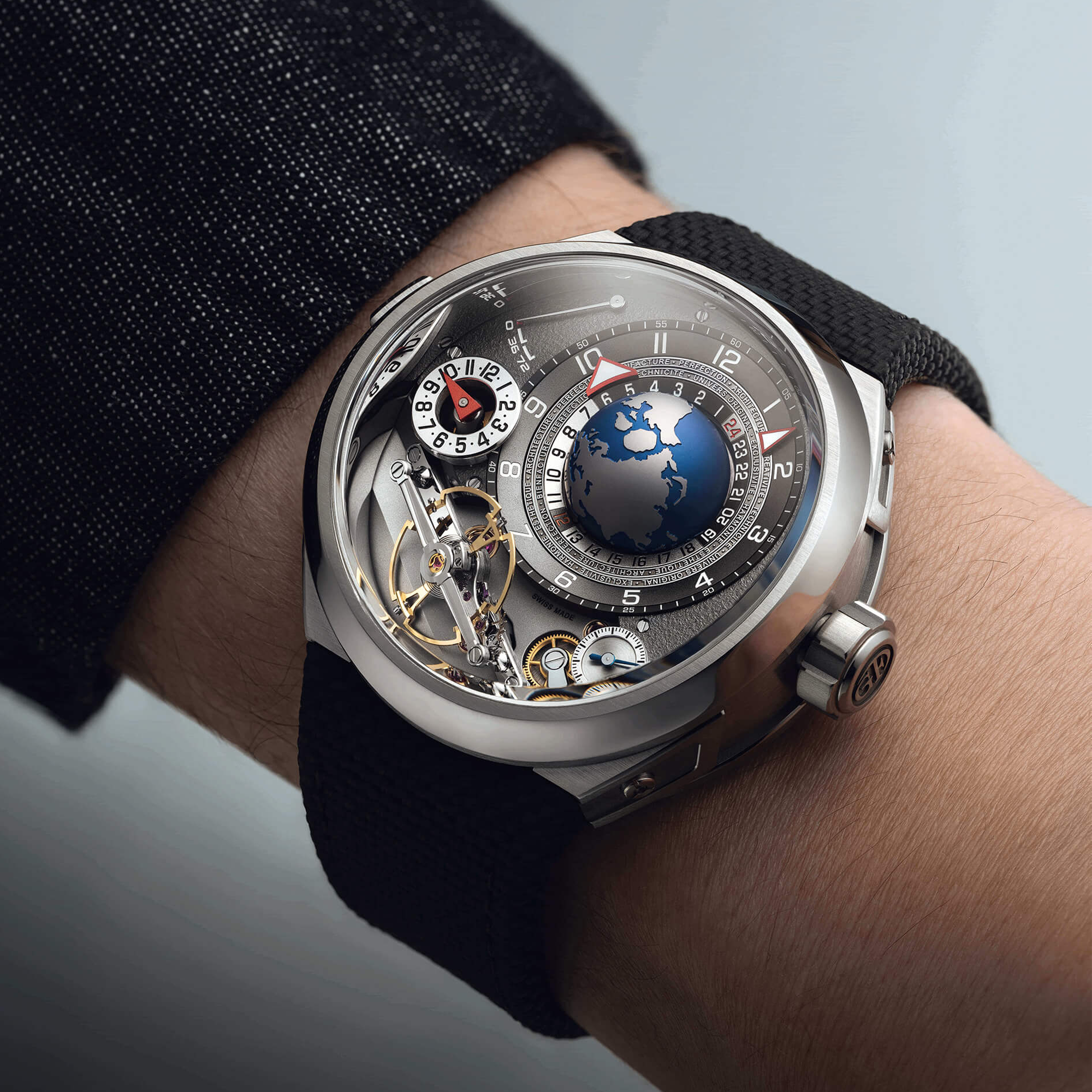 Gruebel Forsey Nano Foudroyante 37.9mm, Silver Dial, Arabic/Baton Numerals_10
