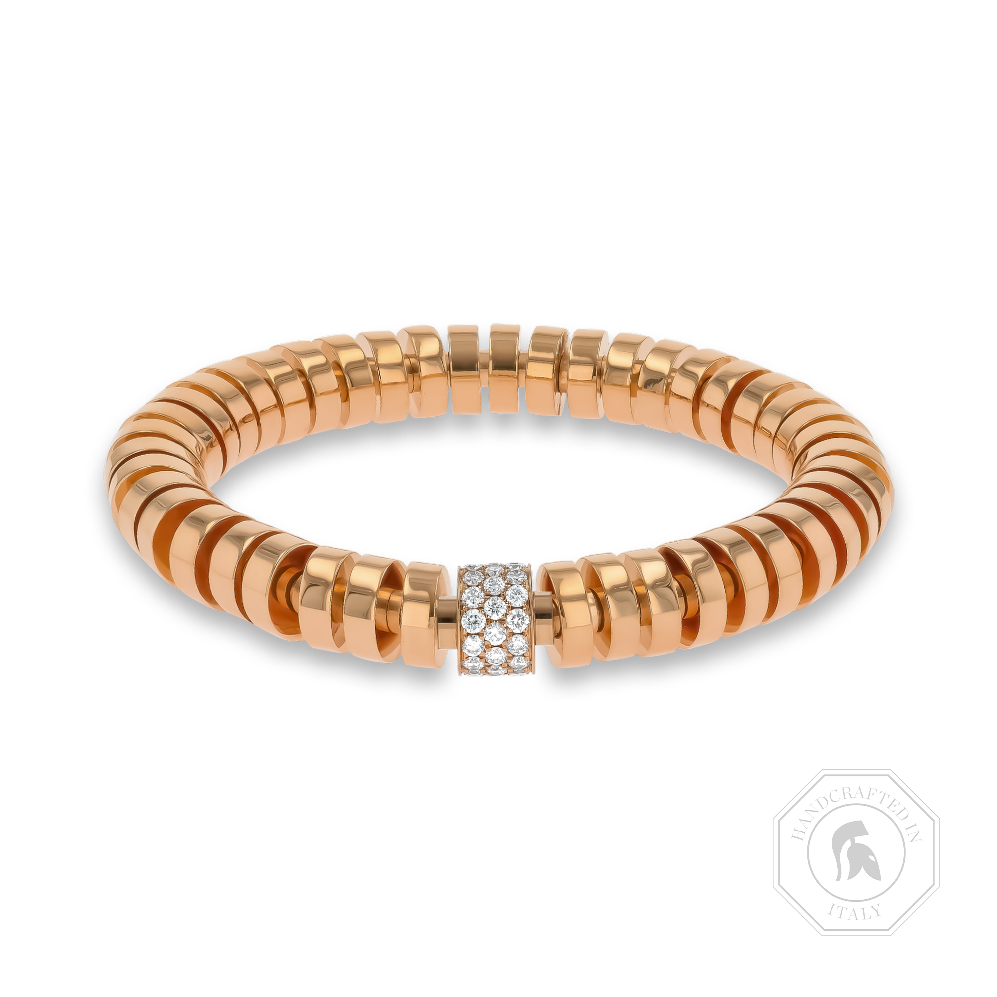 Amalfi 1.042ct Diamond Large Angular Link Expandable Bangle Brilliant Cut, Micro Pavé Set_1