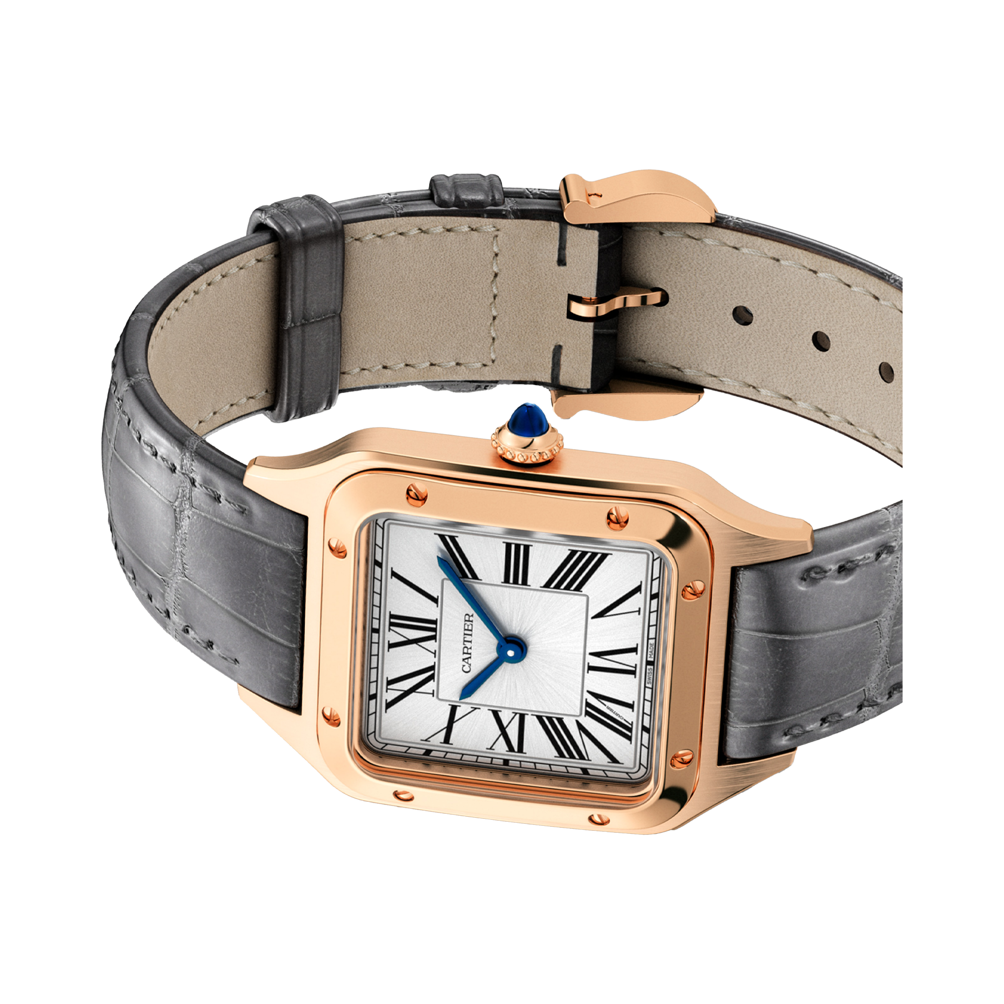 Cartier Santos de Cartier 27.5mm, Silver Dial, Roman Numerals_5