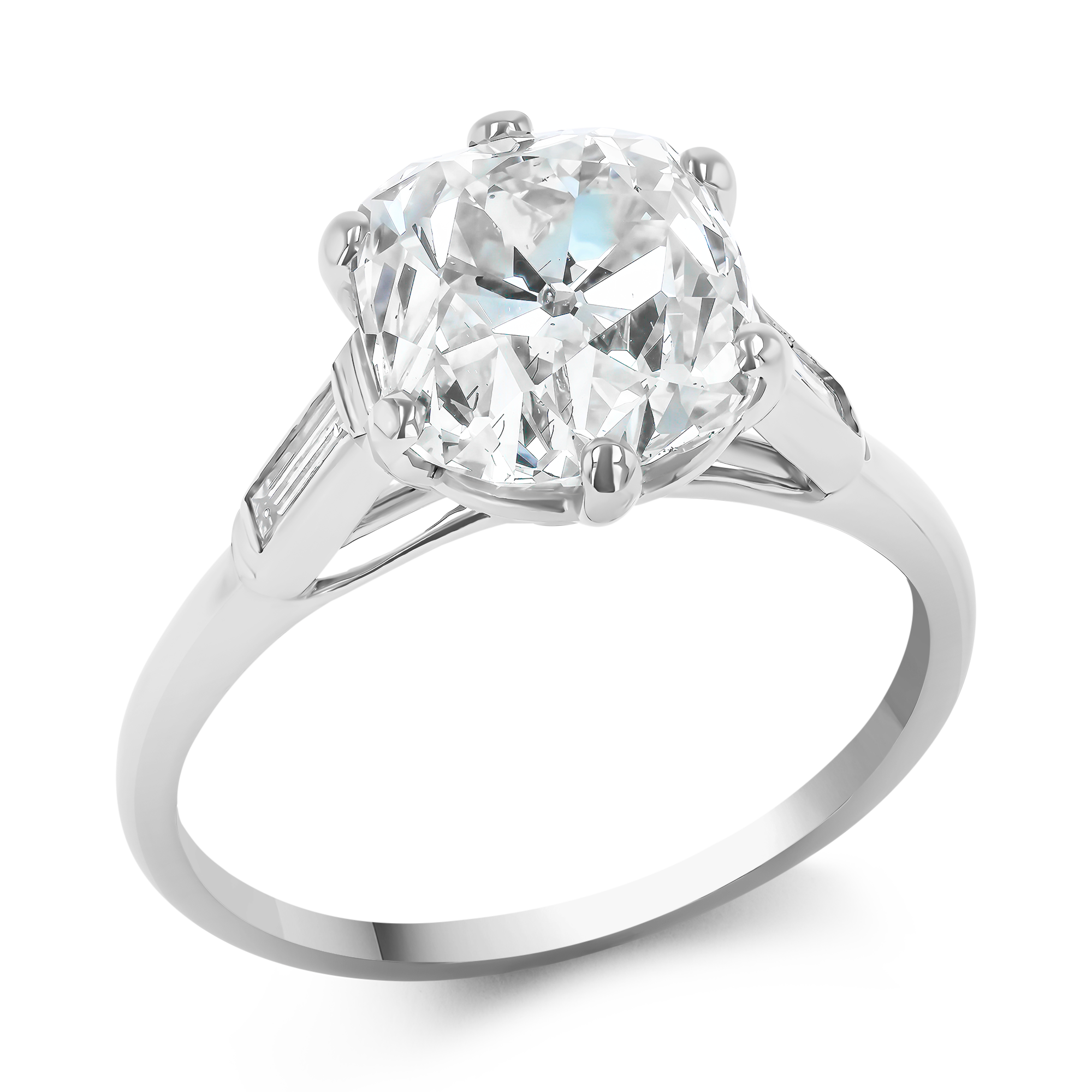 Art Deco Cartier Old Cut 3.01ct Diamond Ring Old Mine Cut, Claw Set_1
