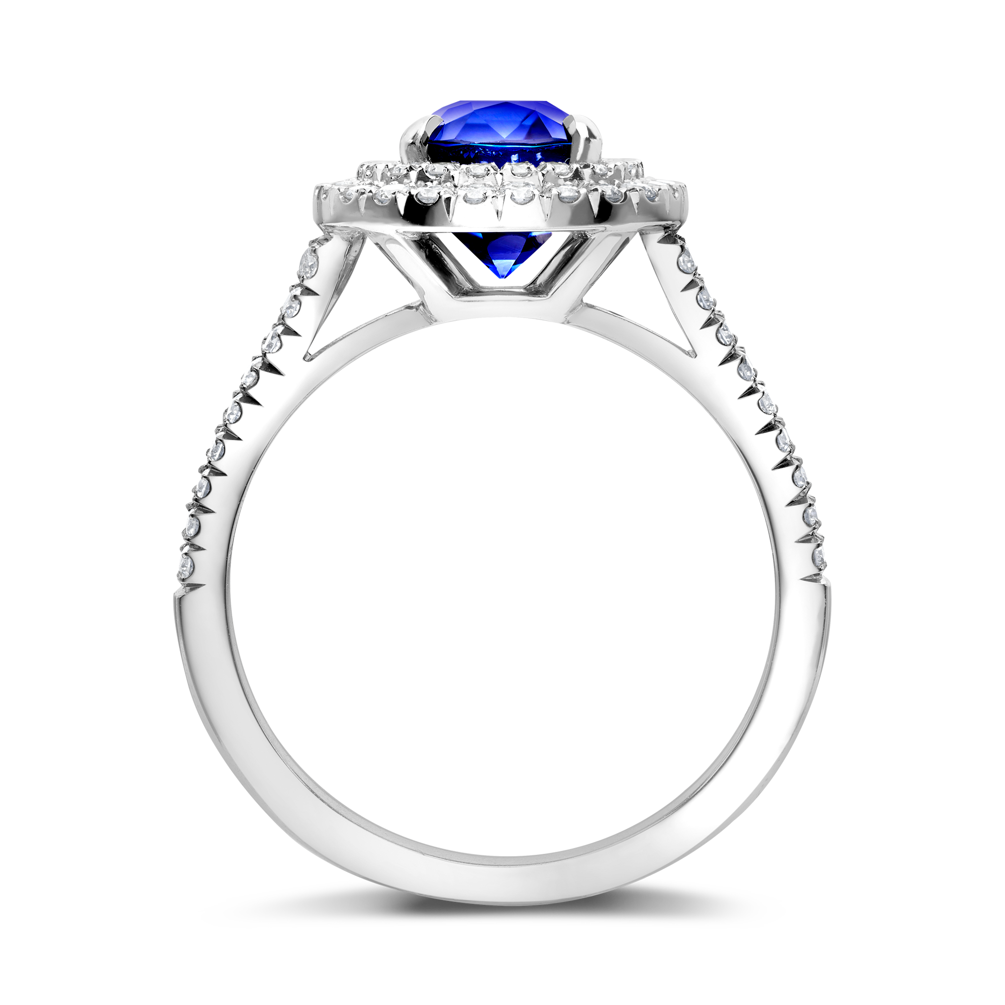 Antique Cushion Cut Burmese Sapphire Ring Antique Cushion Cut, Unheated_3