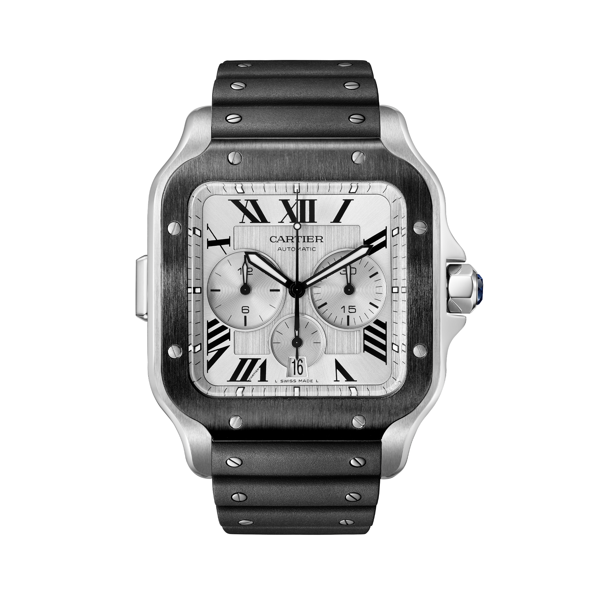 Cartier Santos de Cartier Extra-Large, Silver Dial, Roman Numerals_1