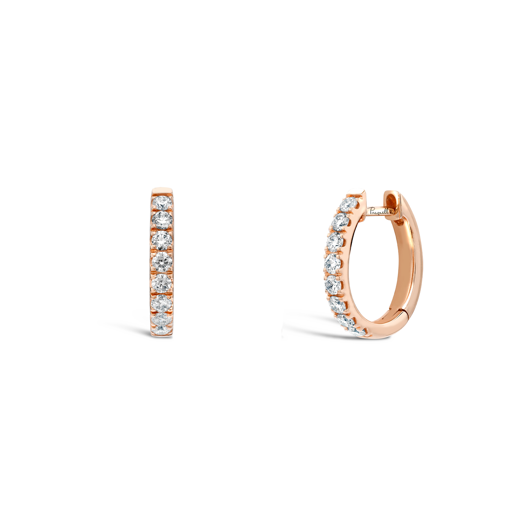 Brilliant Cut Diamond Hoop Earrings Brilliant cut, Claw set_1