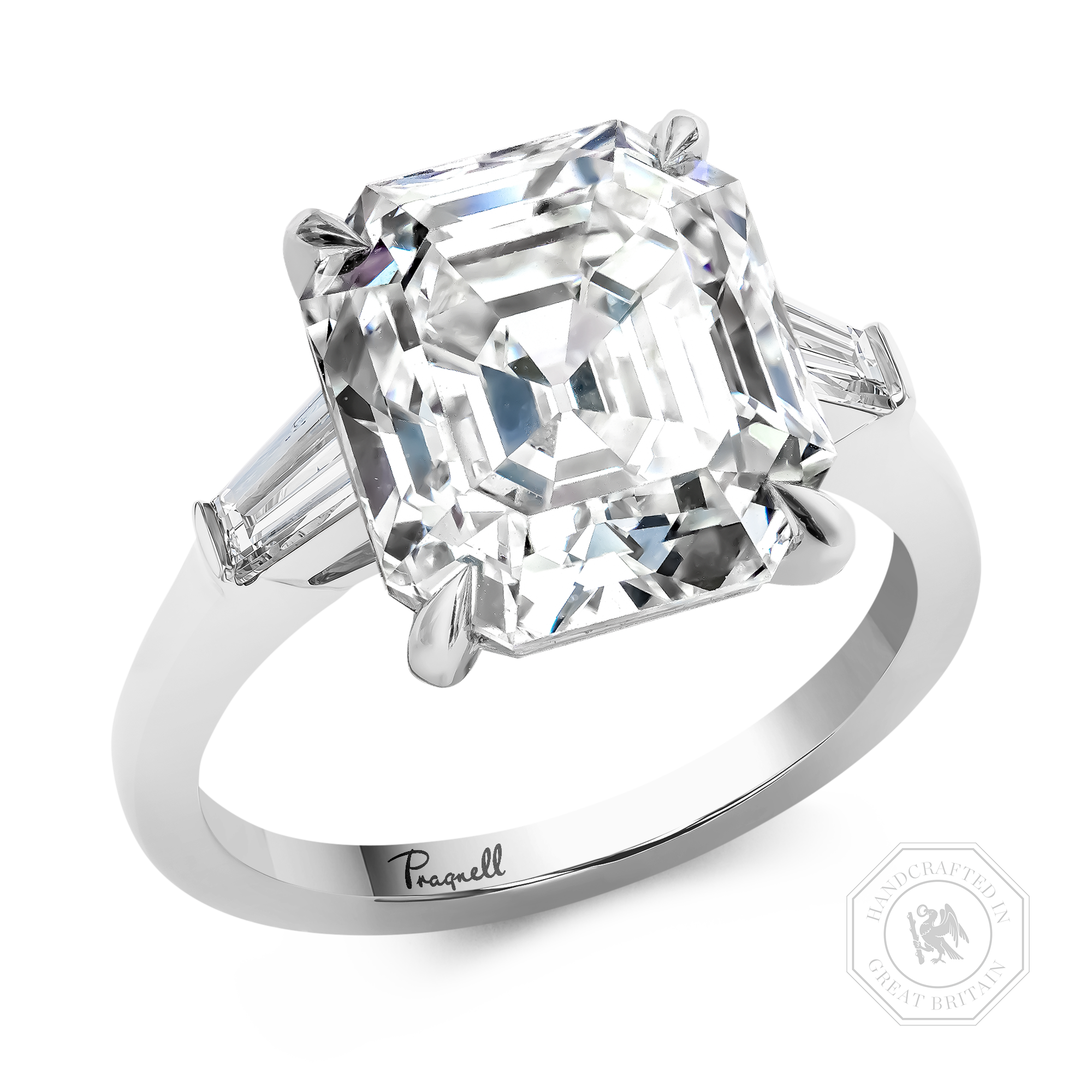 Masterpiece Regency Asscher Cut 8.03ct Diamond Ring Asscher Cut, Claw Set_1