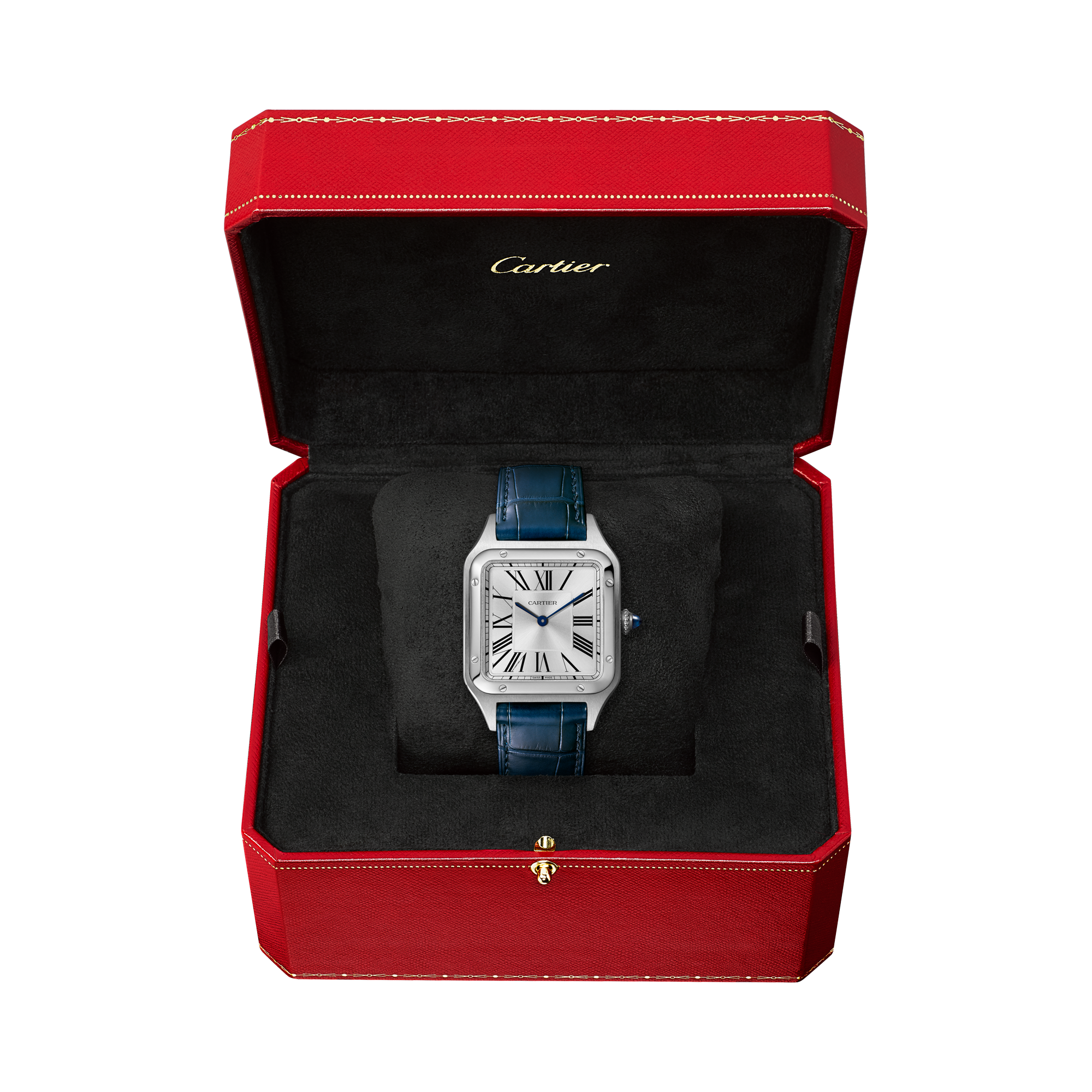 Cartier Santos-Dumont 31.4mm, Silver Dial, Roman Numerals_5