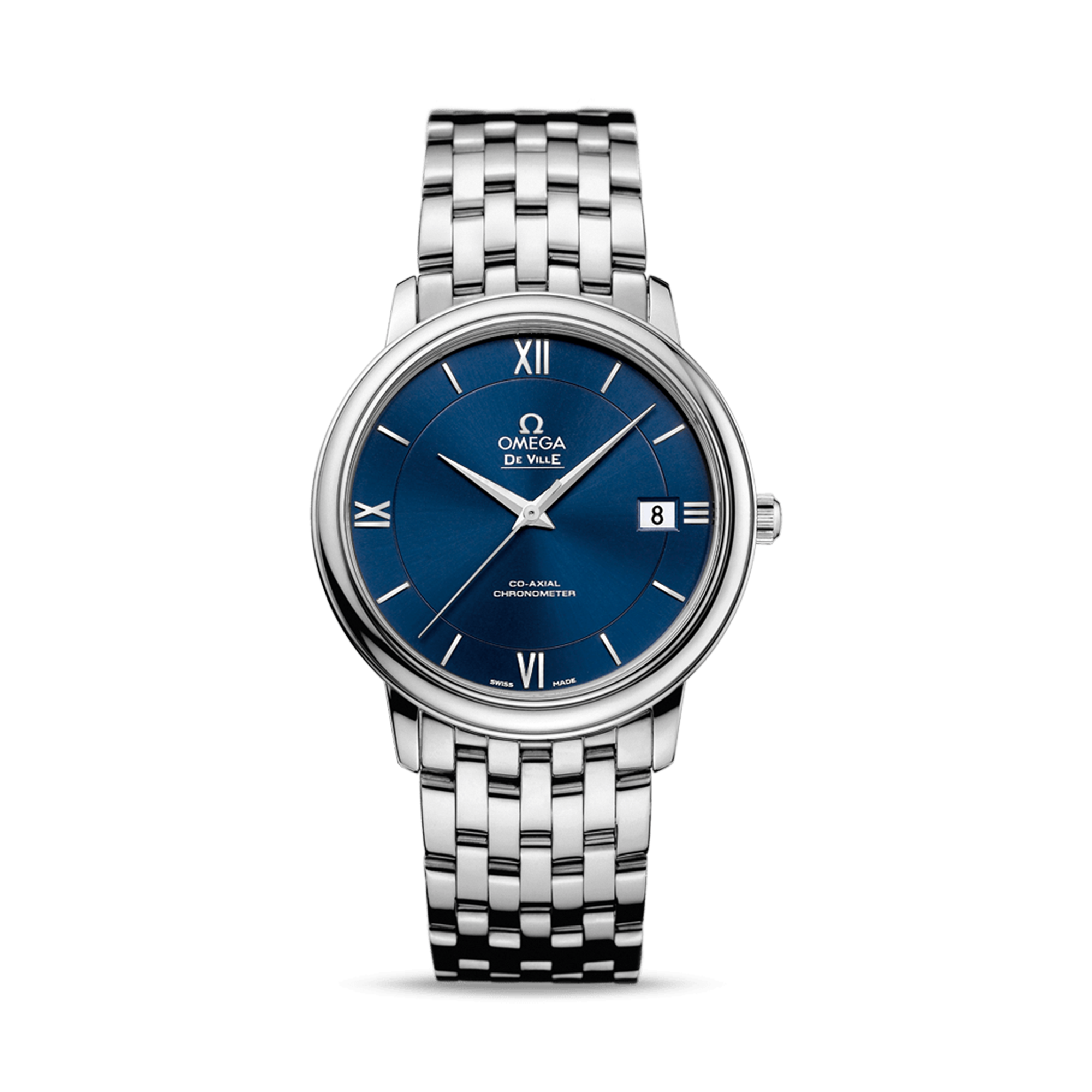 OMEGA De Ville Prestige 36.8mm, Blue Dial, Baton/Roman Numerals_1