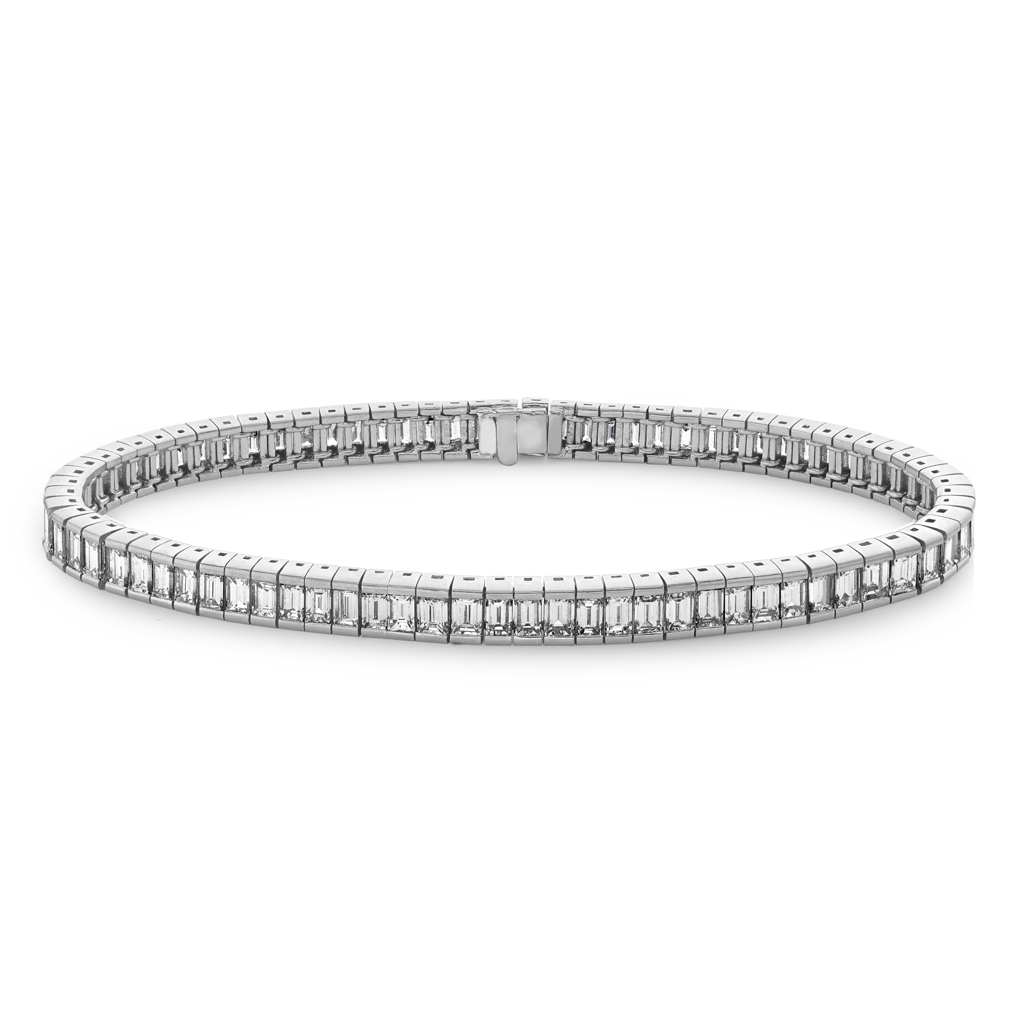 Adler Baguette Cut Diamond Line Bracelet Baguette Cut, Channel Set_1