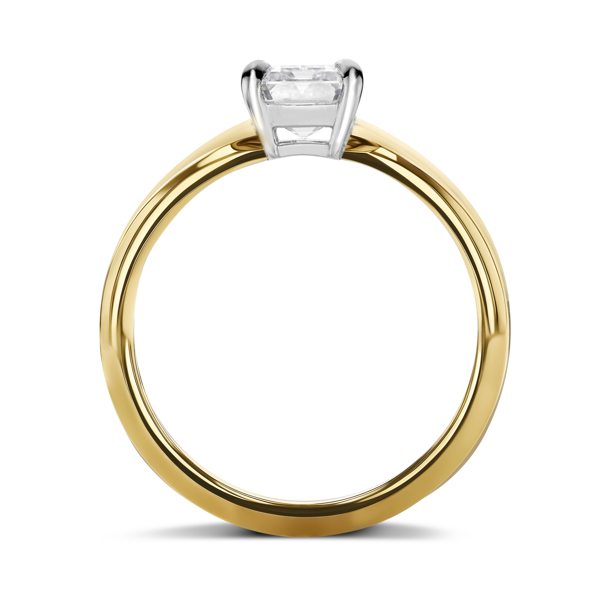 Gaia 1.00ct Diamond Ring Emerald Cut, Claw Set_3