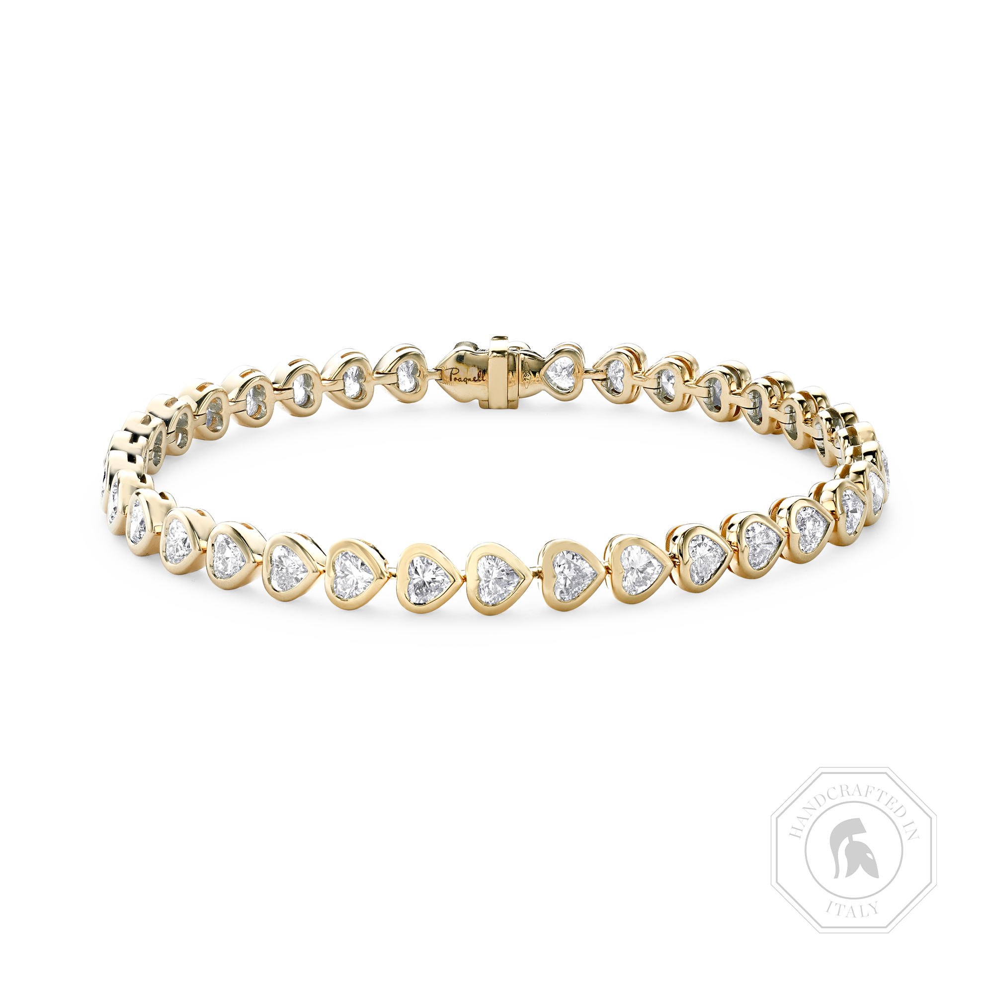 Sundance 6.63ct Heartshape Diamond Tennis Bracelet Heartshape, Rubover Set_1