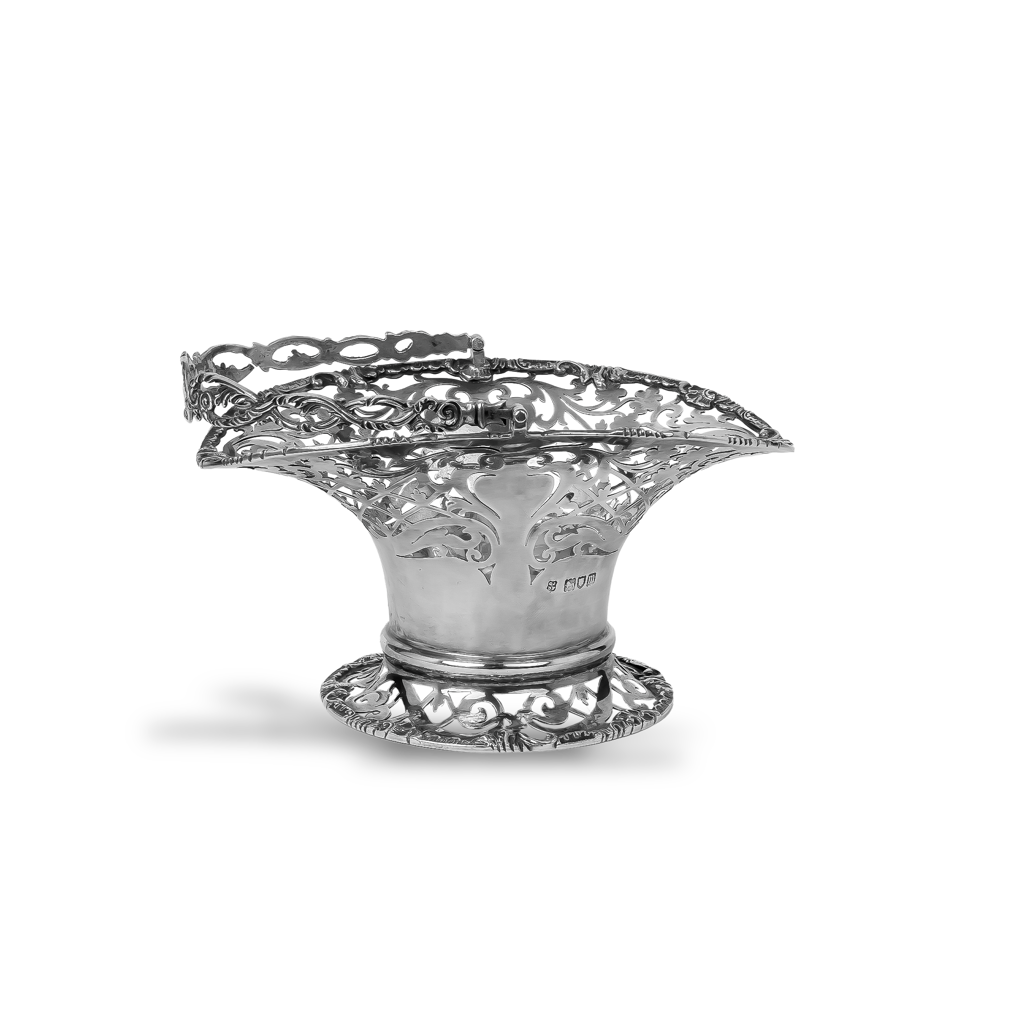 Edwardian Silver Pierced Bonbon Basket Hallmarked London_3