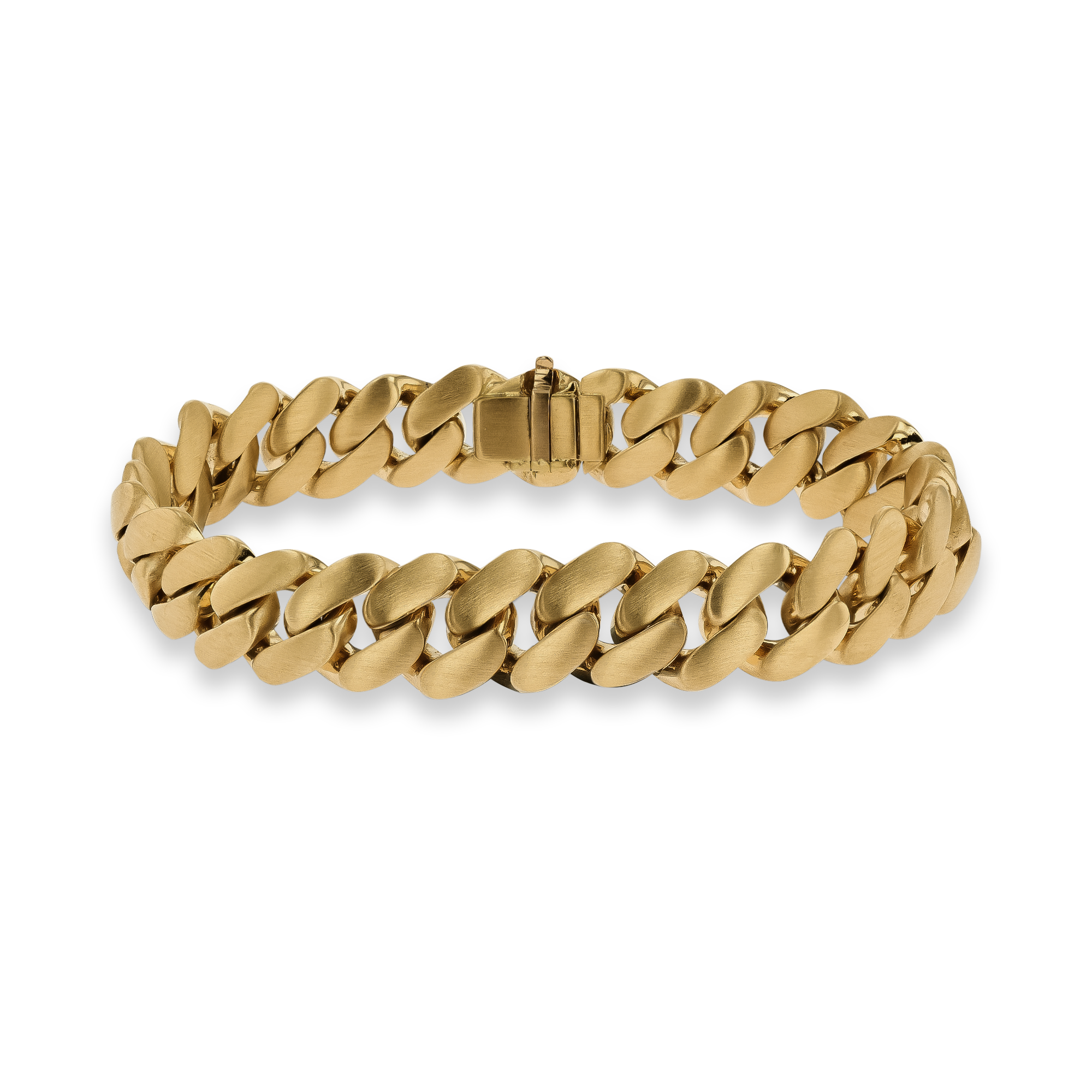 Fusion Polished Curb Link Bracelet (19cm) Brilliant Cut, Pavé Set_1