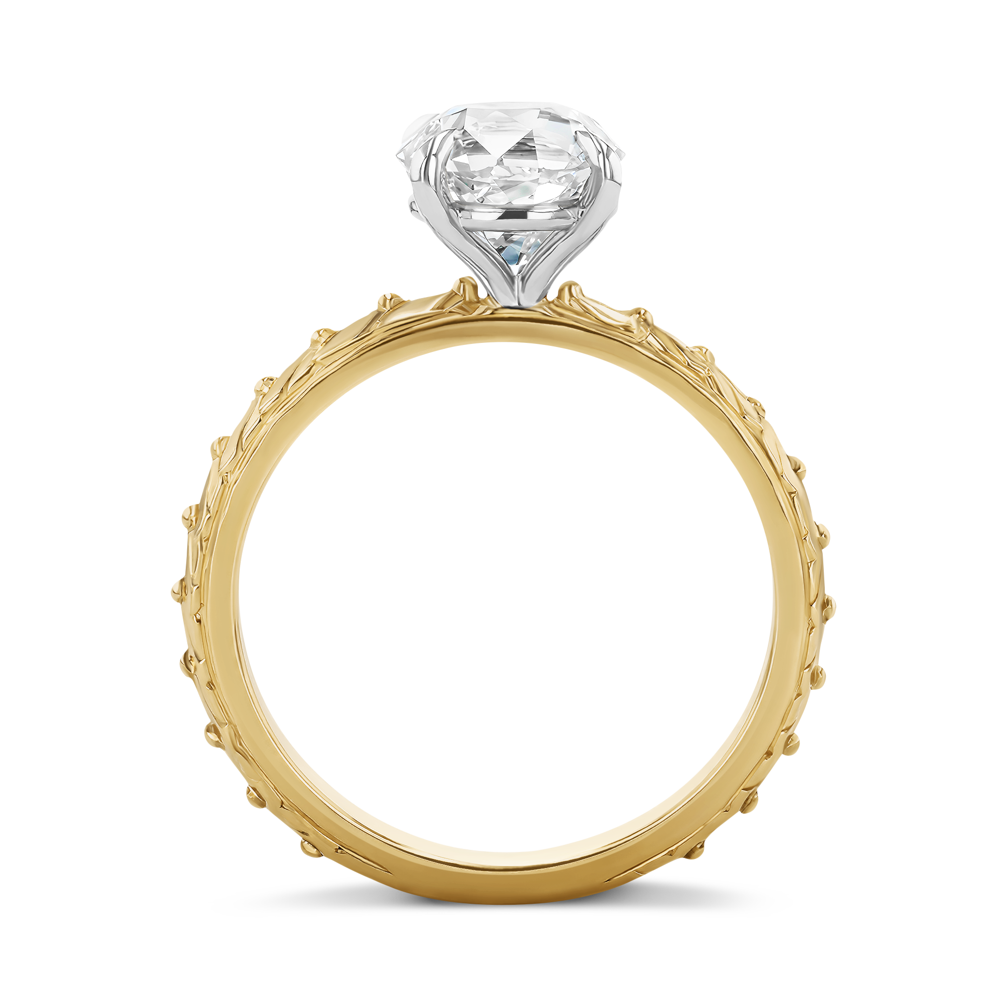 Apple Blossom 1.79ct Cushion Cut Diamond Ring Antique Cushion Cut, Claw Set_3