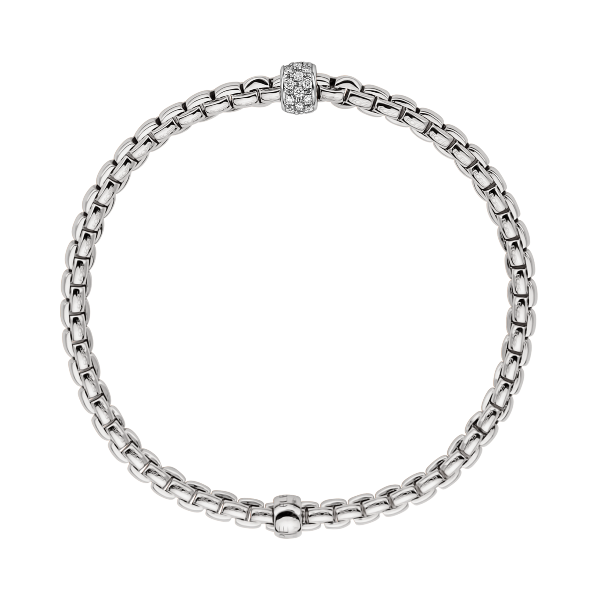 Fope Flex'it Eka 0.19ct Diamond Bracelet Brilliant Cut, Grain Set_3