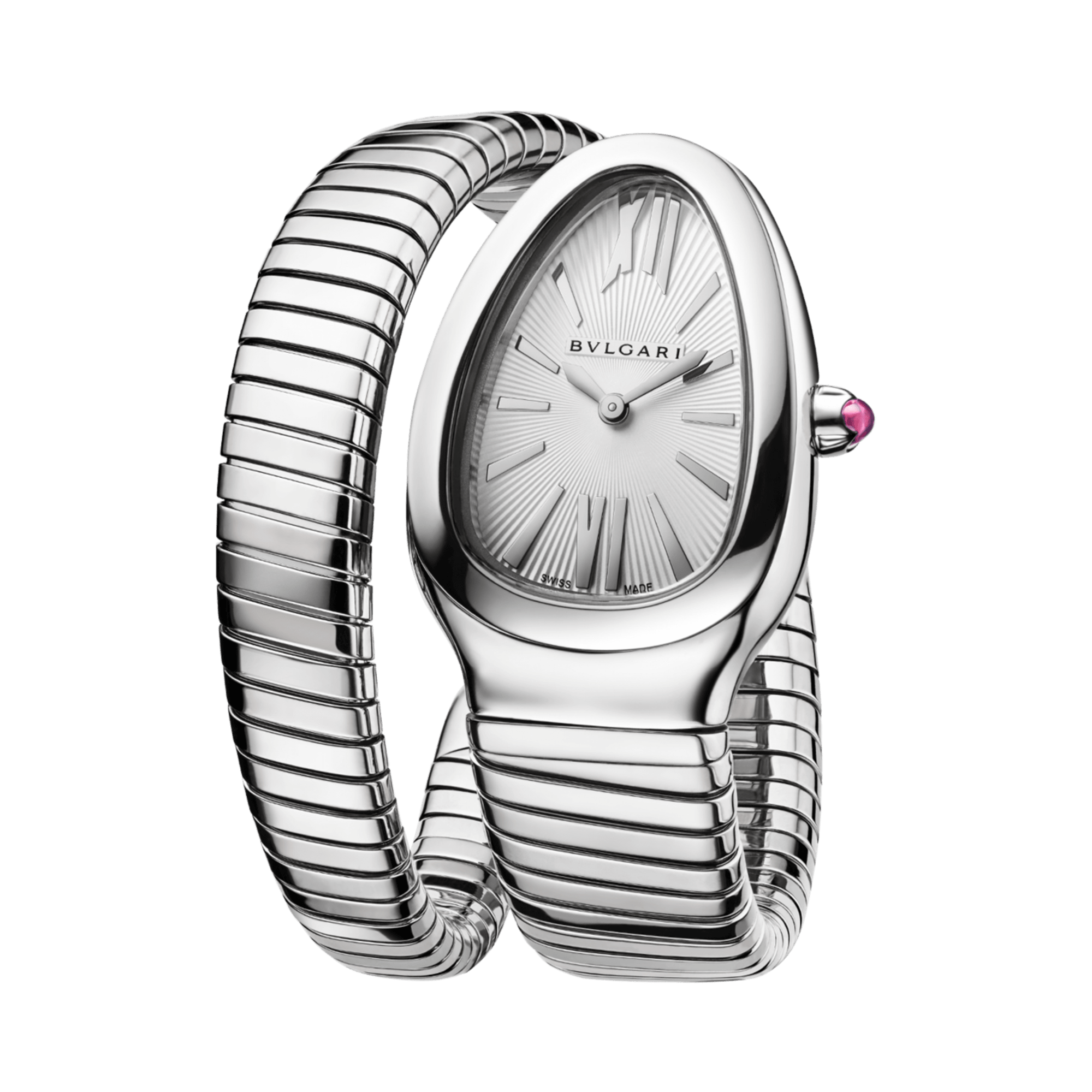 Bvlgari Serpenti Tubogas 35mm, Silver Dial, Baton & Roman Numerals_2