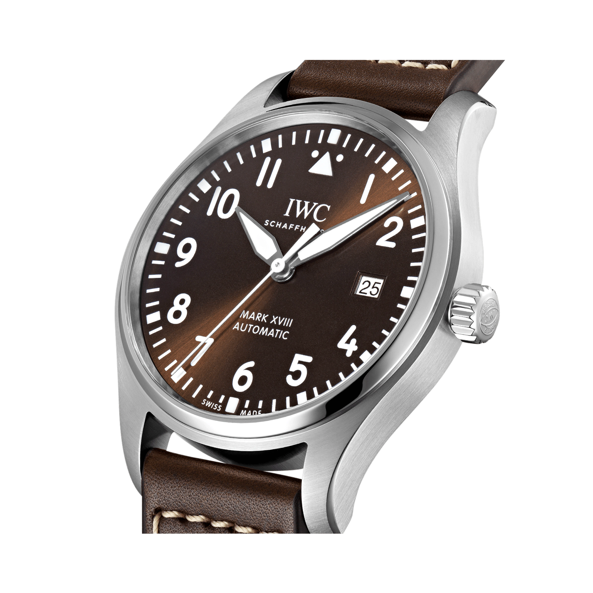 IWC Pilot's Mark XVIII 40mm, Brown Dial, Arabic Numerals_3