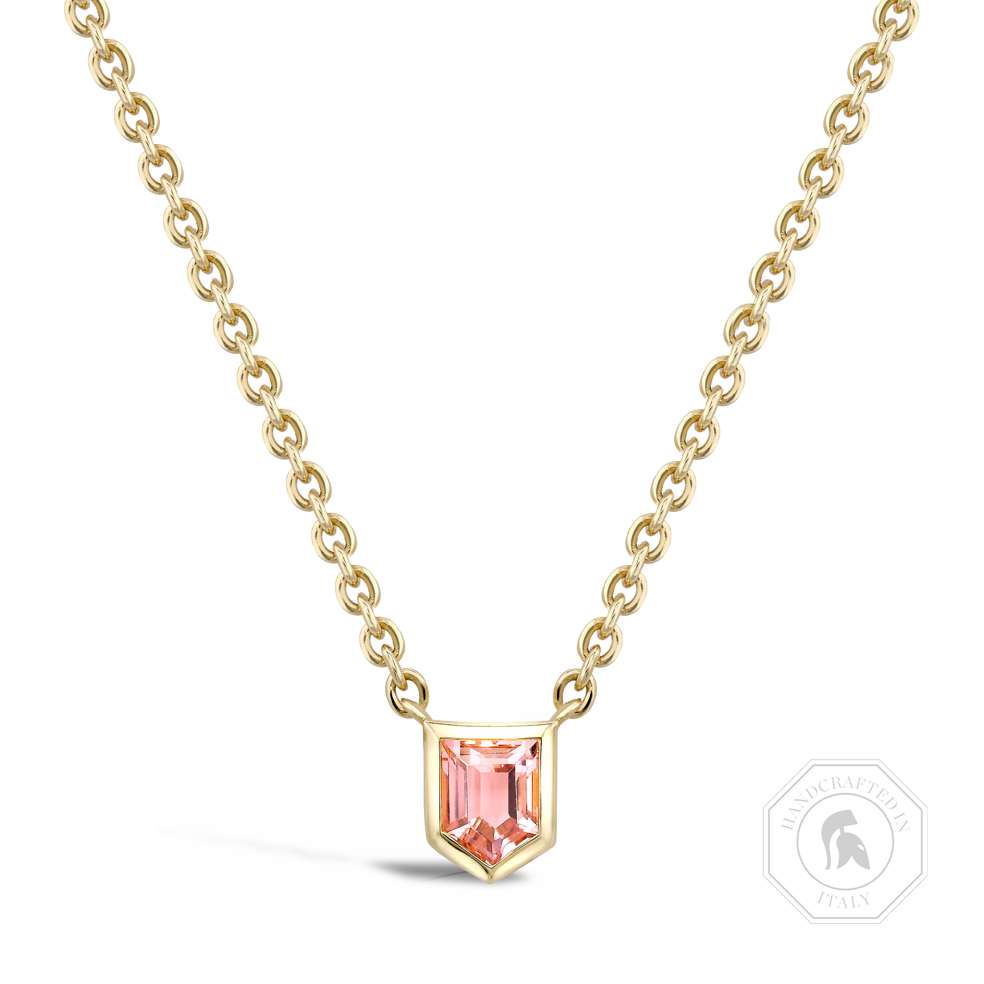 Lady Garden Pink Tourmaline Pendant Rubover setting_1