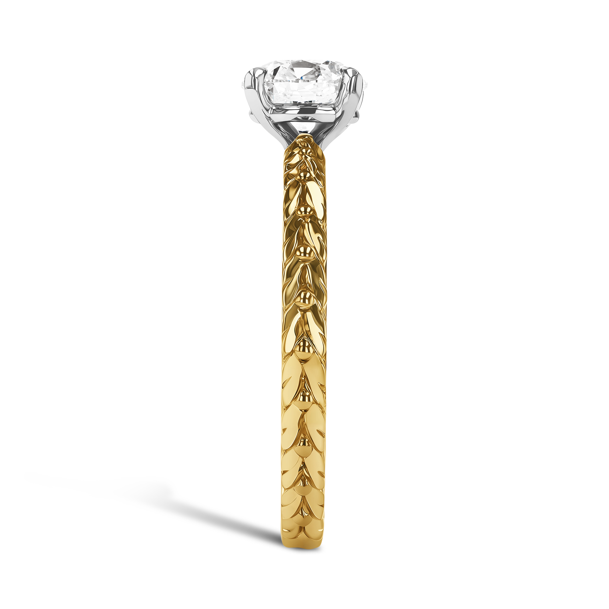 Apple Blossom Old Cut 0.98ct Diamond Ring Old European Cut, Claw Set_4