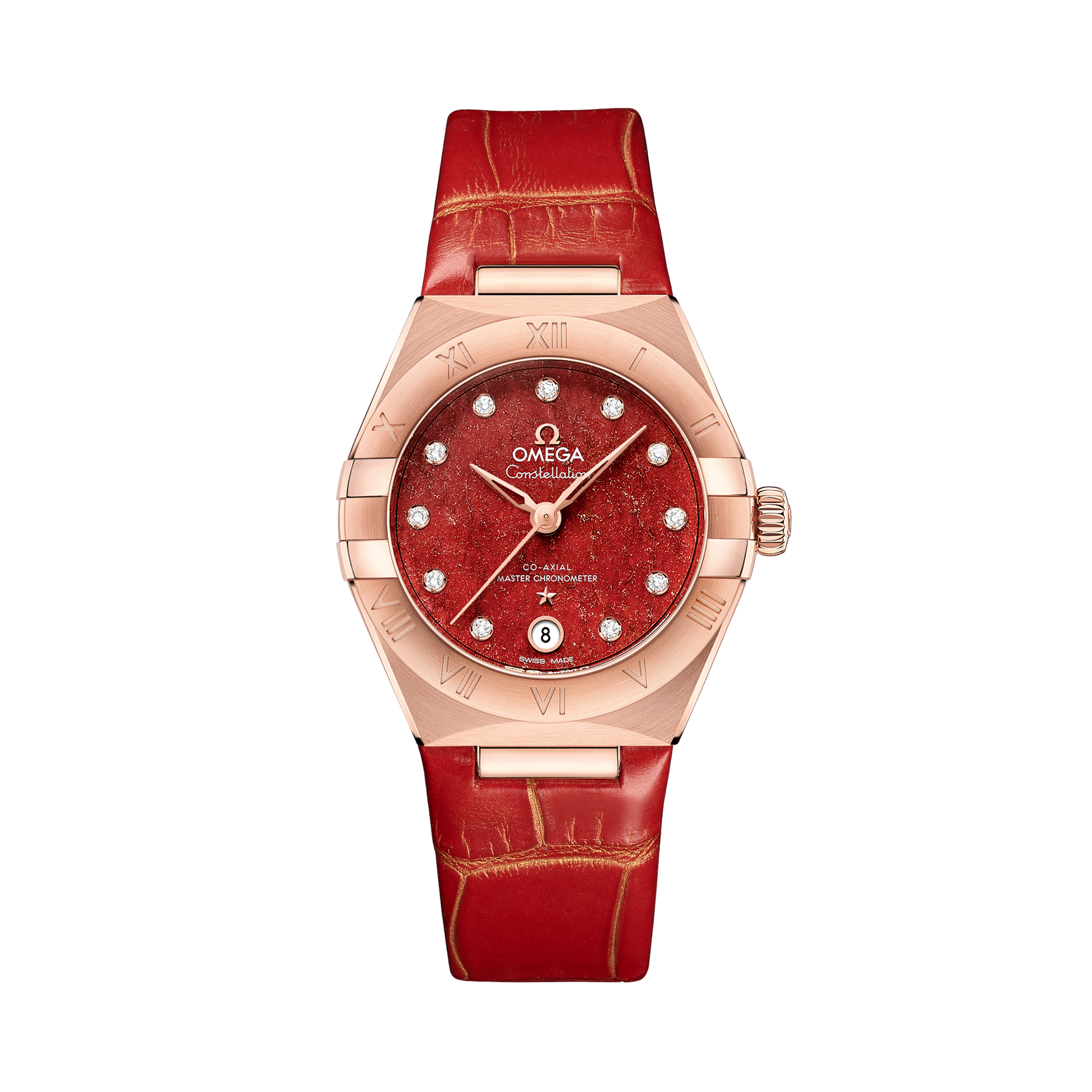 OMEGA Constellation 29mm, Red Dial, Diamond Numerals_1