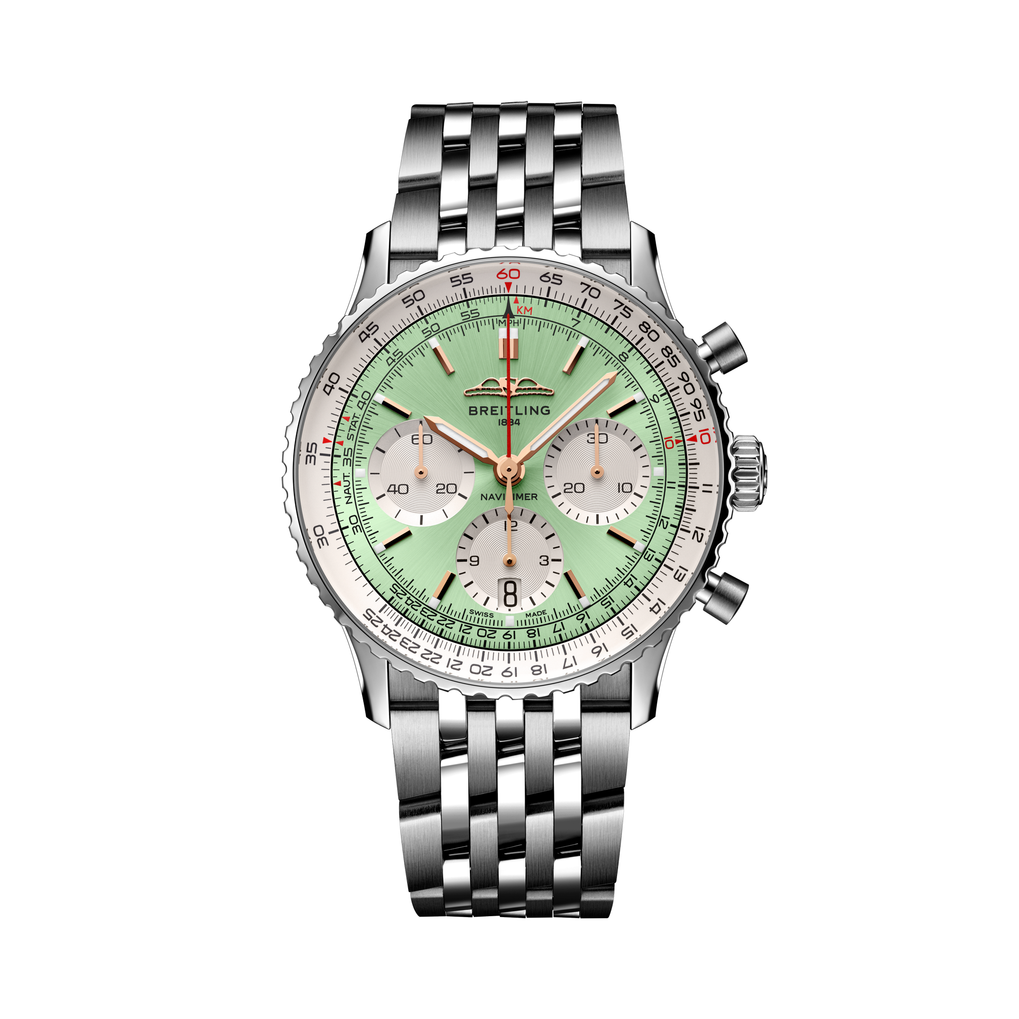 Breitling Navitimer B01 Chronograph 41 41mm, Mint Green Dial, Baton Numerals_1