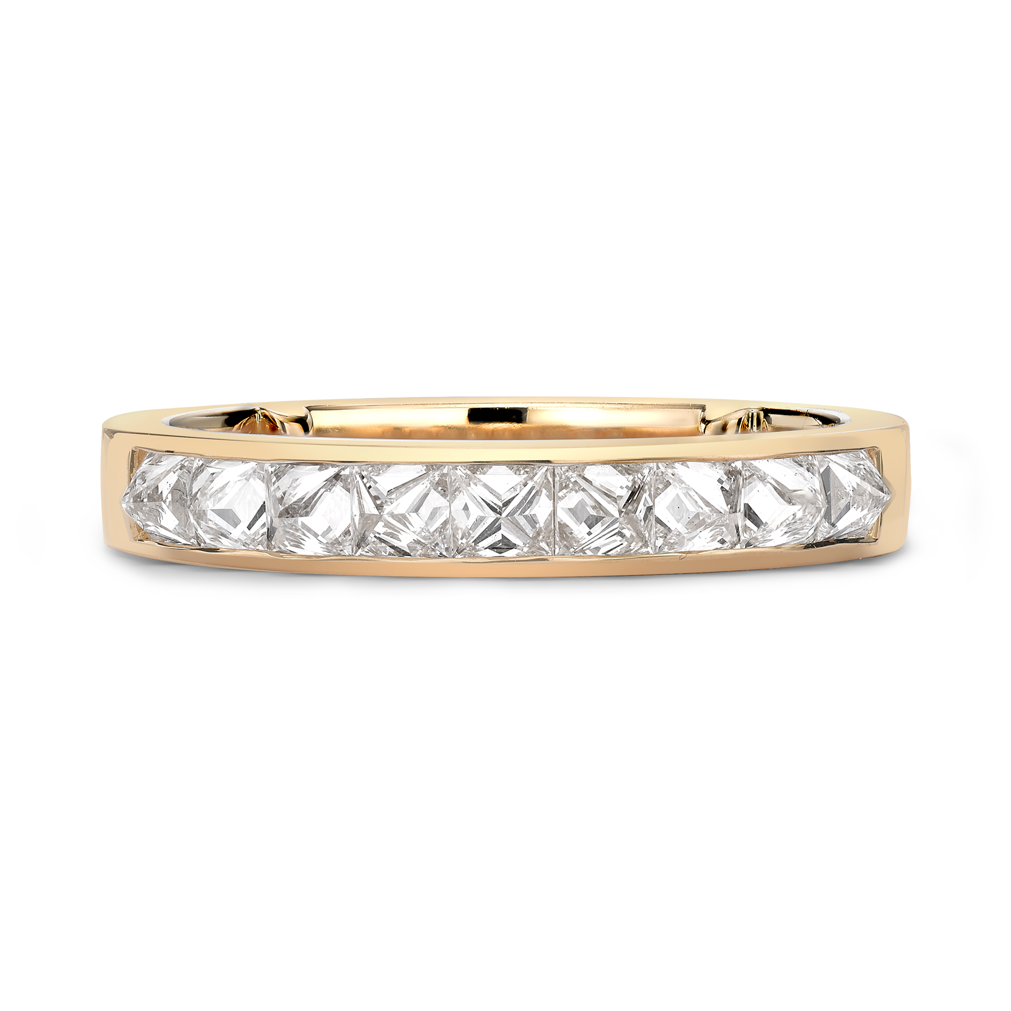 RockChic 0.77ct Diamond Half Eternity Ring Inverted Princess Cut, Channel Set_2