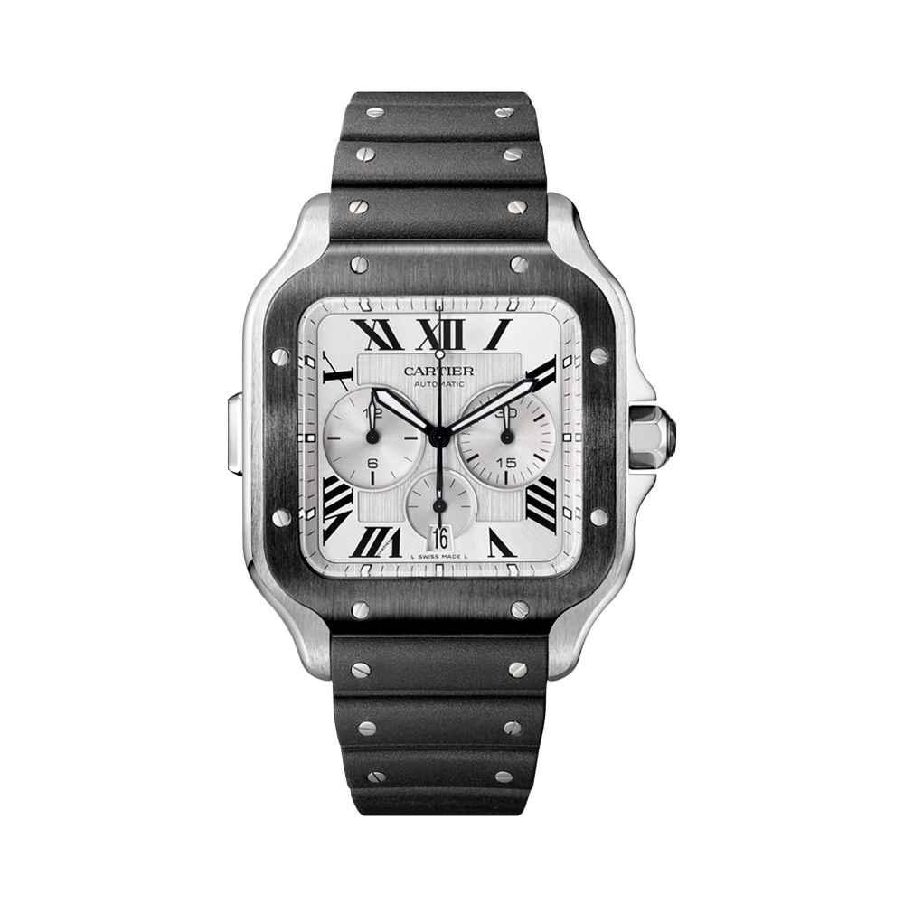 Cartier Santos de Cartier 35mm, Silver Dial, Roman Numerals_1