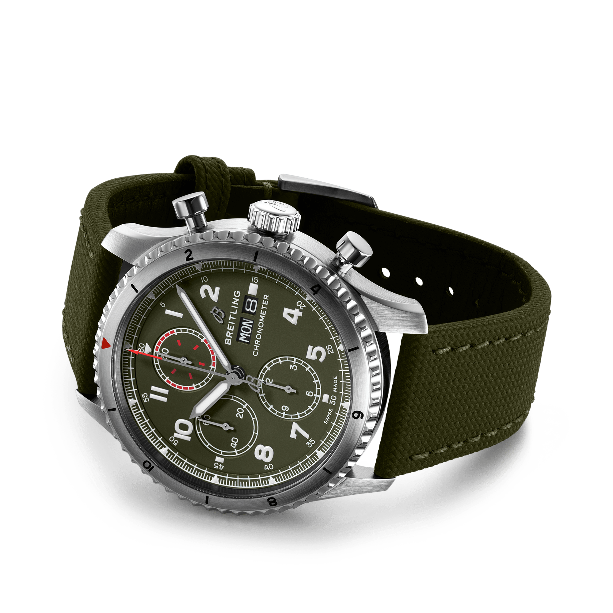 Breitling Aviator 8 Curtiss Warhawk 43mm, Green Dial, Arabic Numerals_4