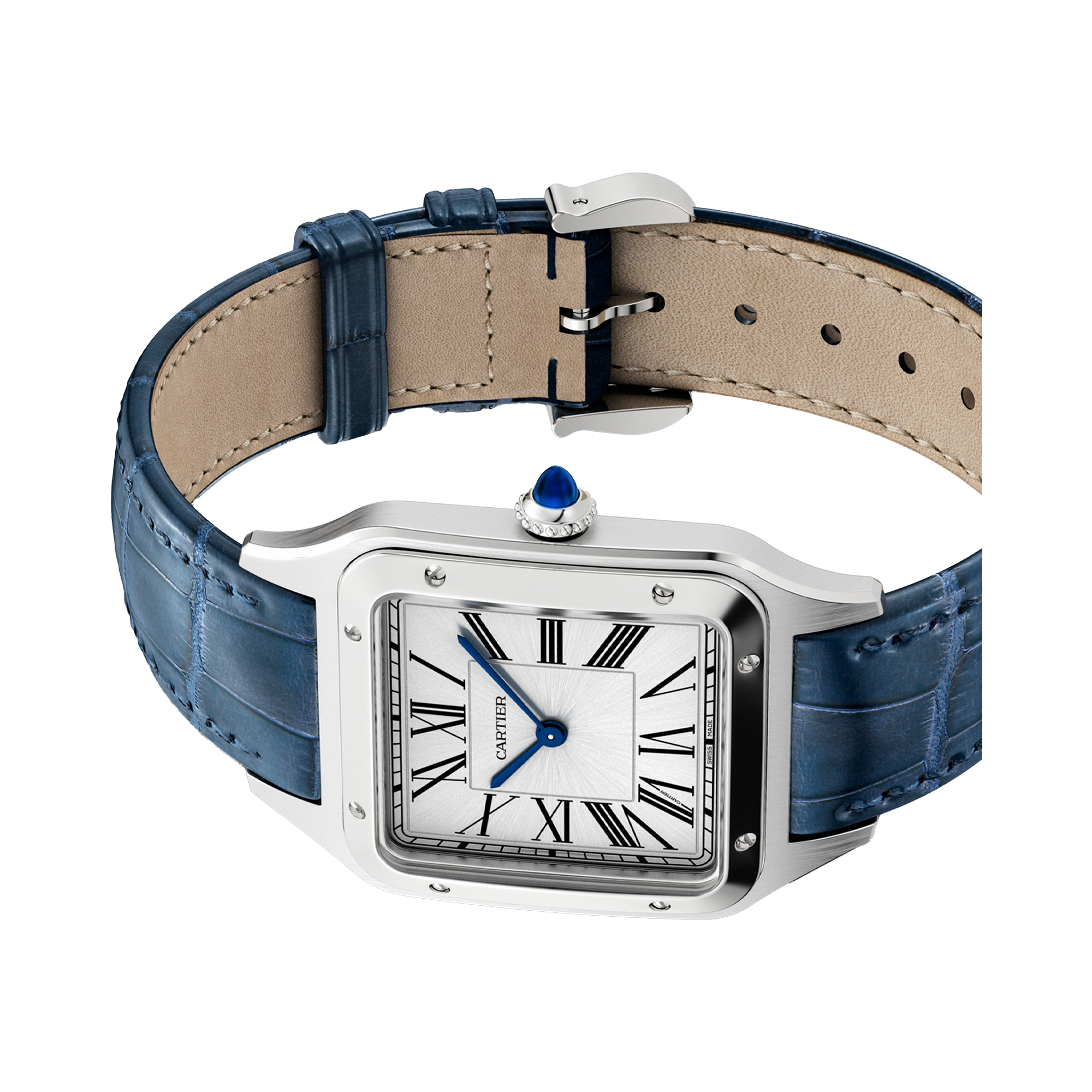 Cartier Santos-Dumont 31.4mm, Silver Dial, Roman Numerals_4